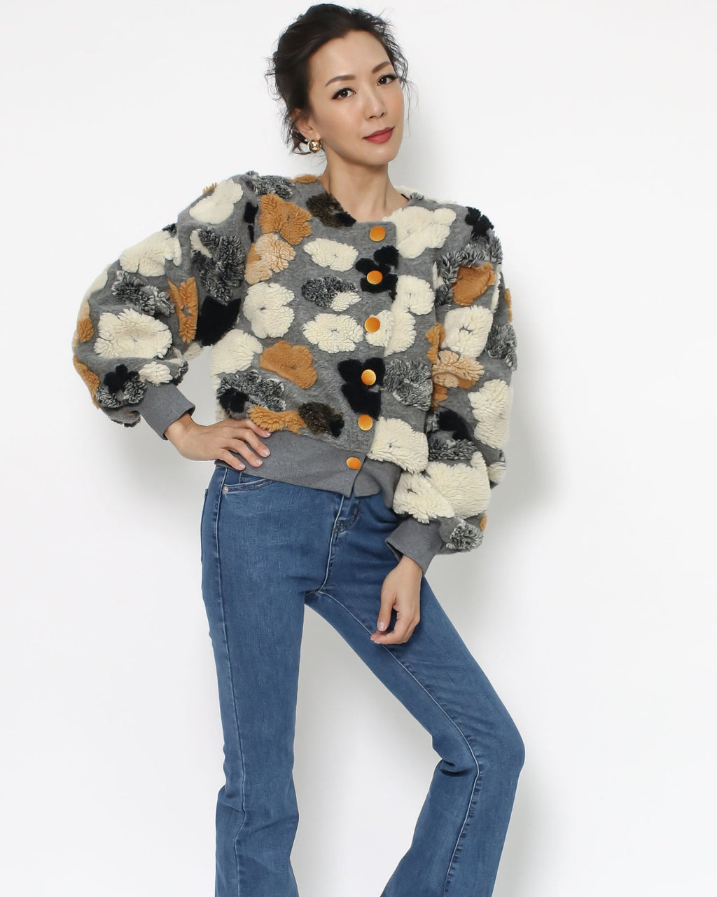 grey flower patterned *pre-order*