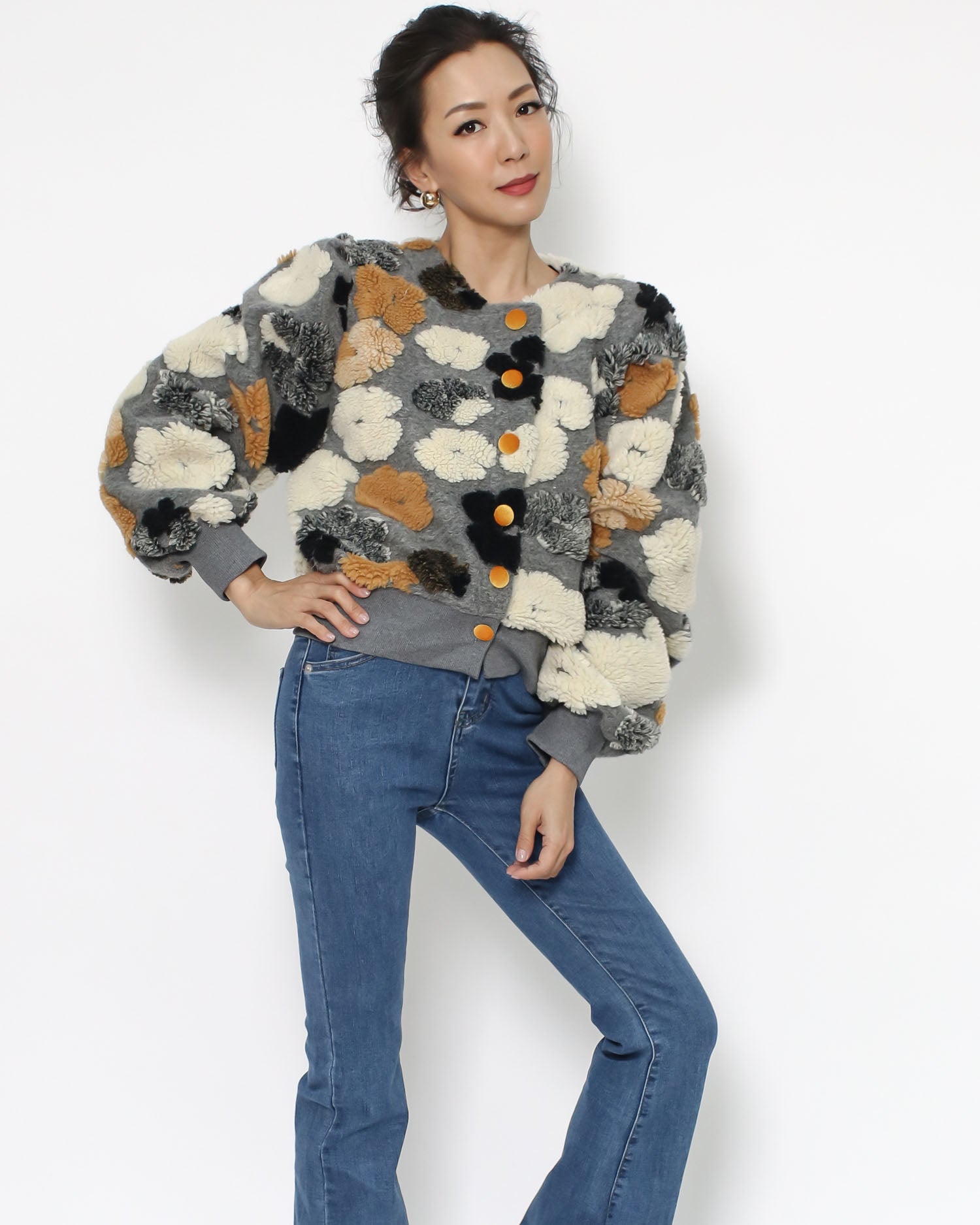 grey flower patterned *pre-order*