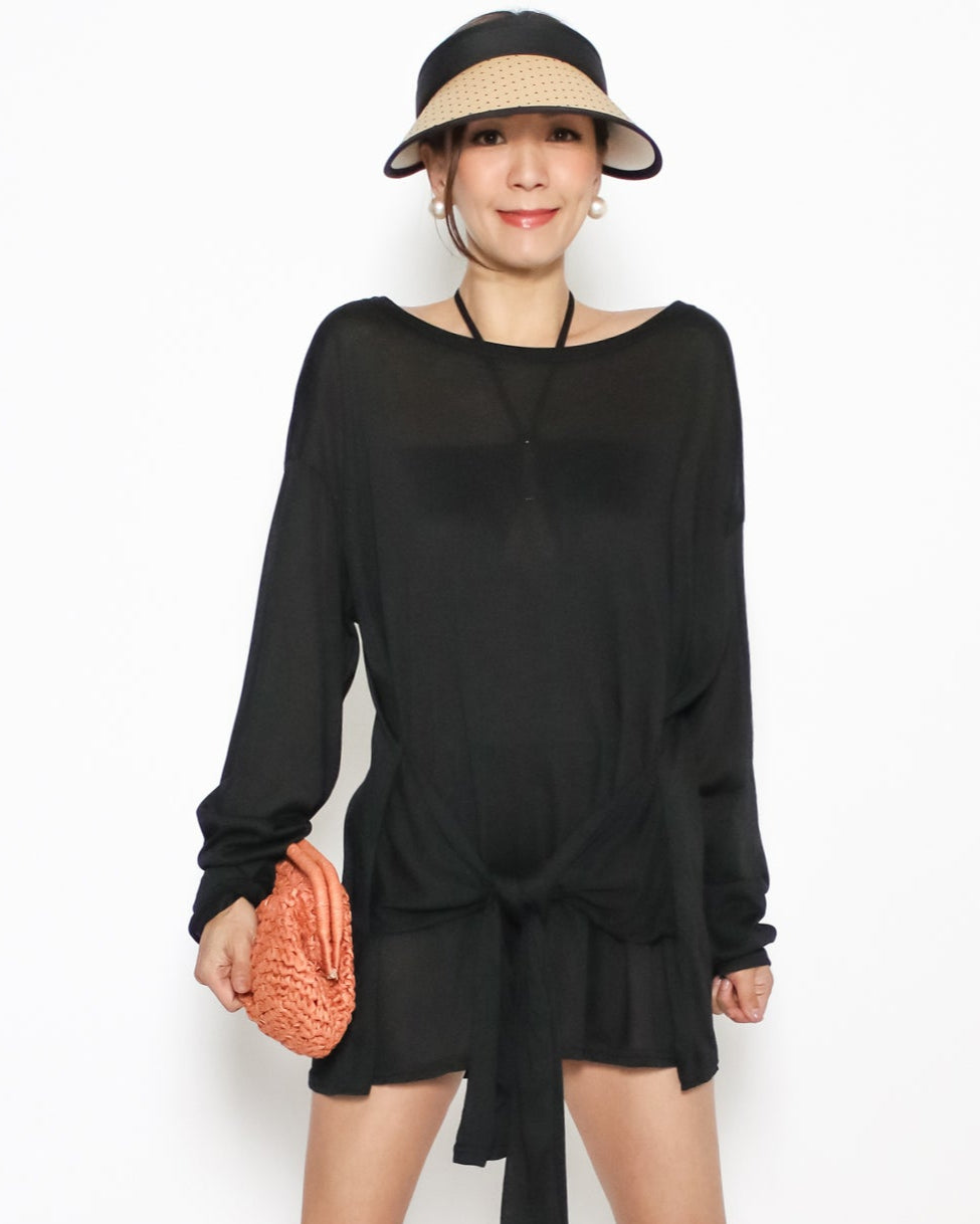 beige straw w/ polka dots visor hat *pre-order*