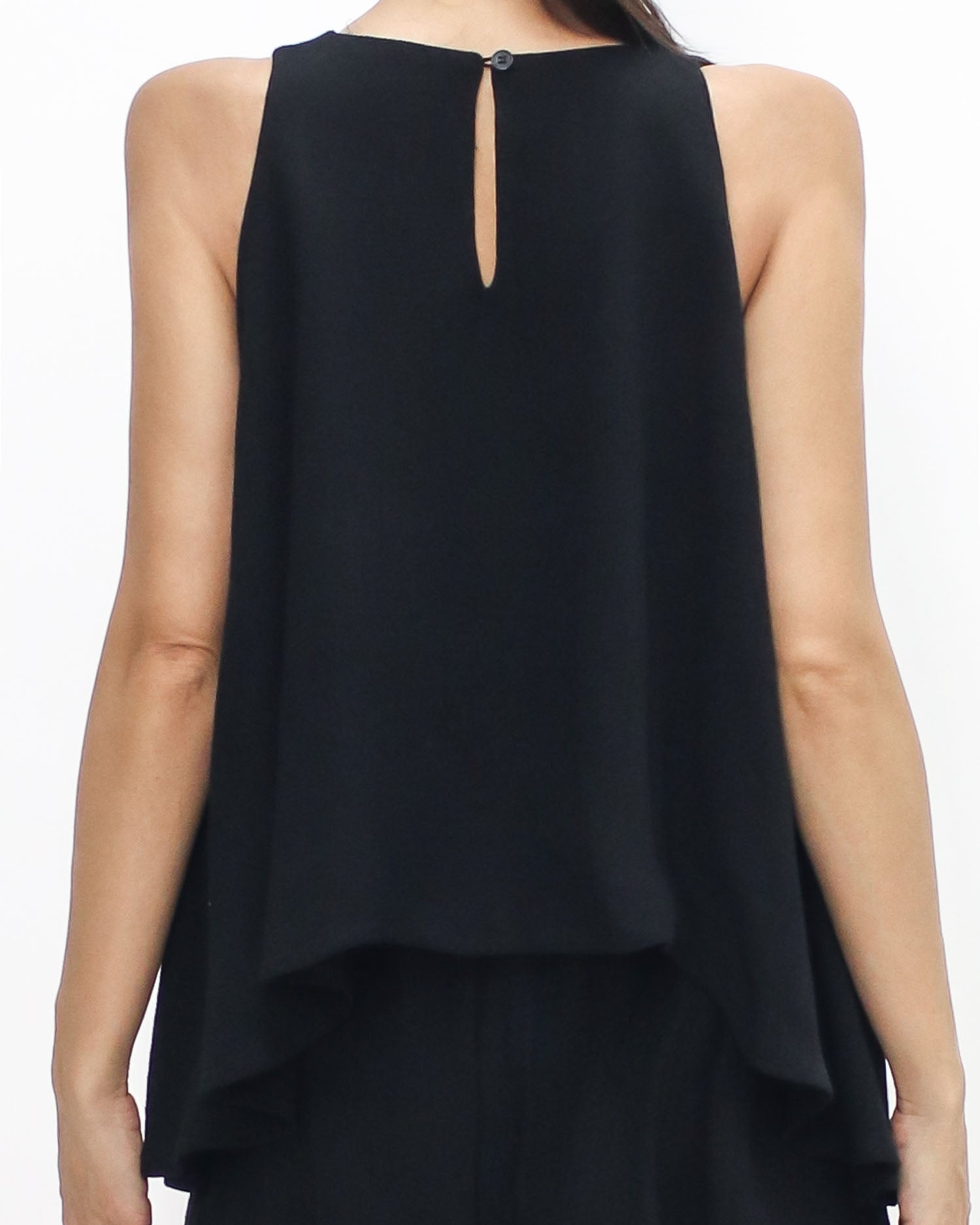 black linen flare vest & shorts set *pre-order*