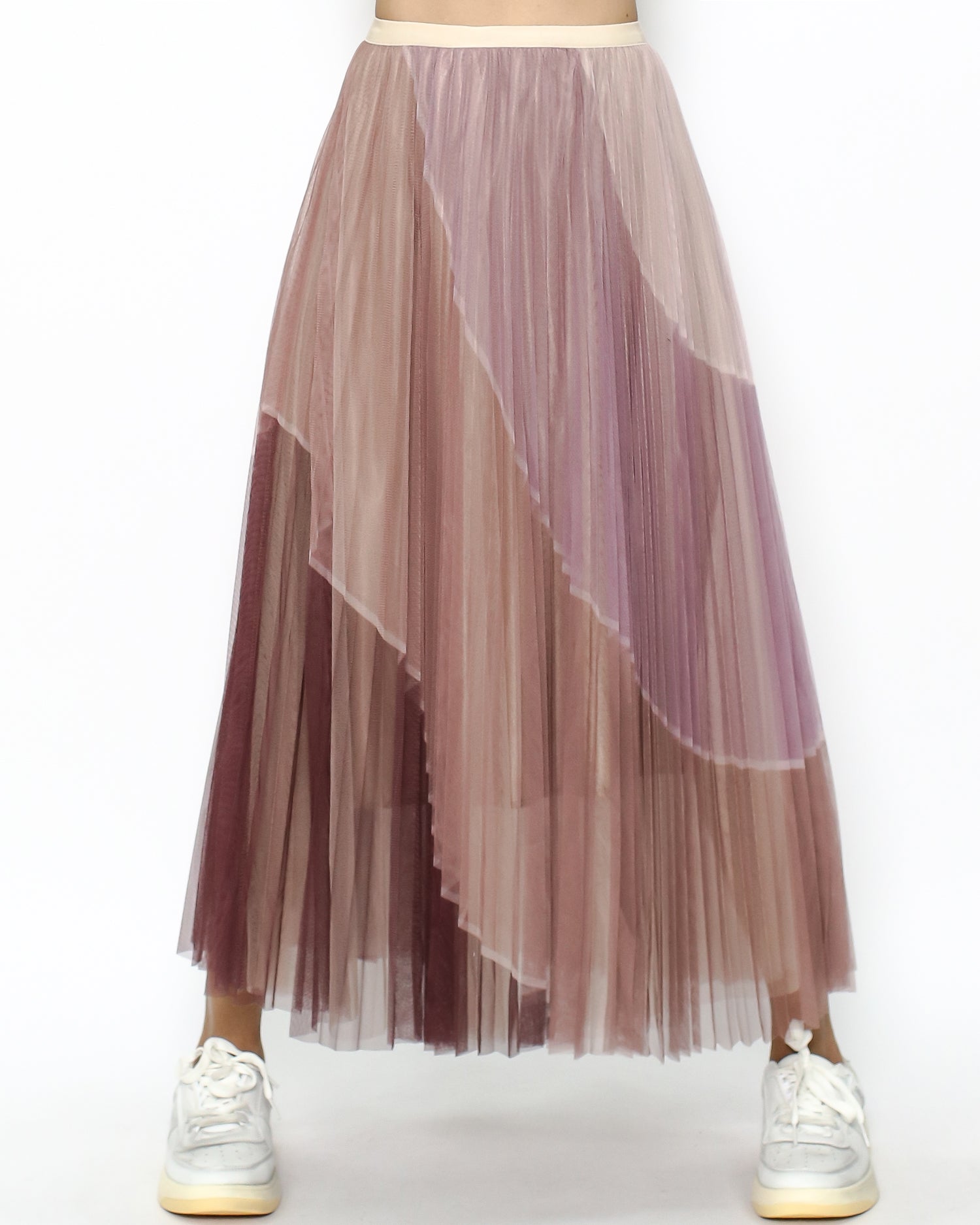 rose pink nude mesh skirt *pre-order*