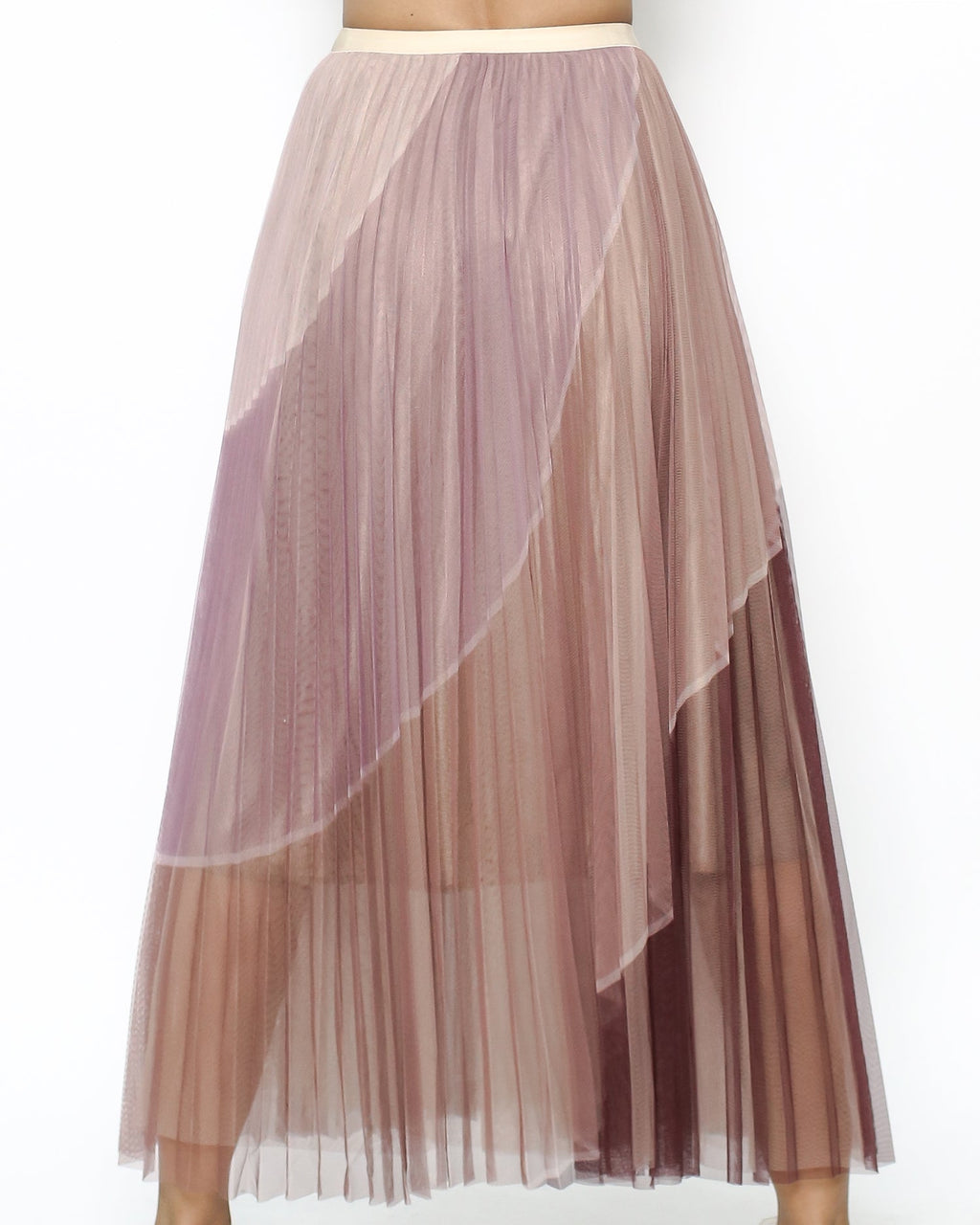 rose pink nude mesh skirt *pre-order*