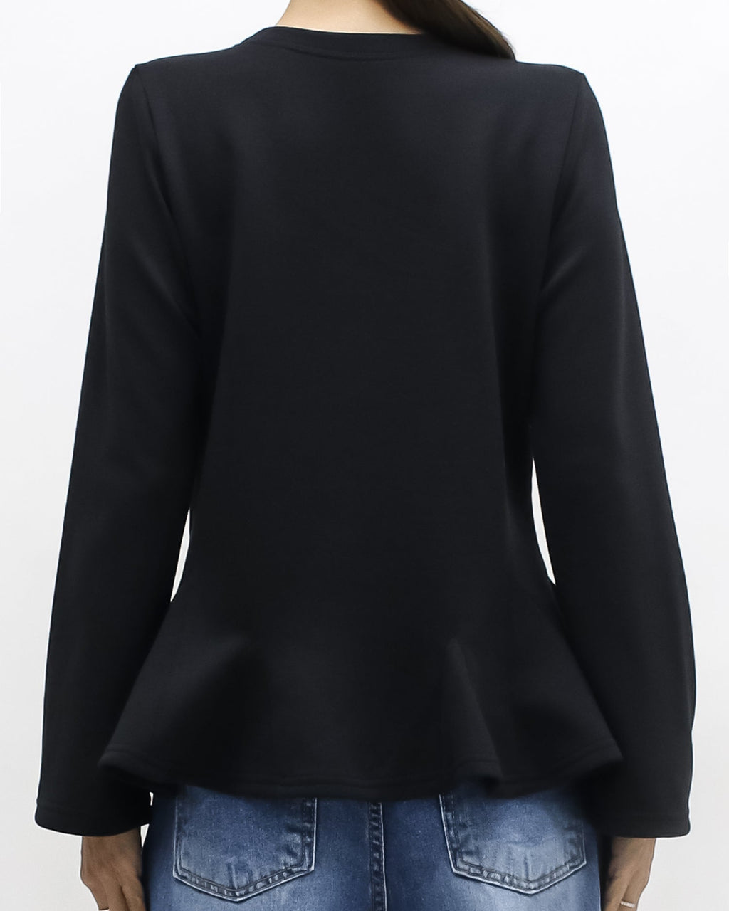black sweat flare top *pre-order*
