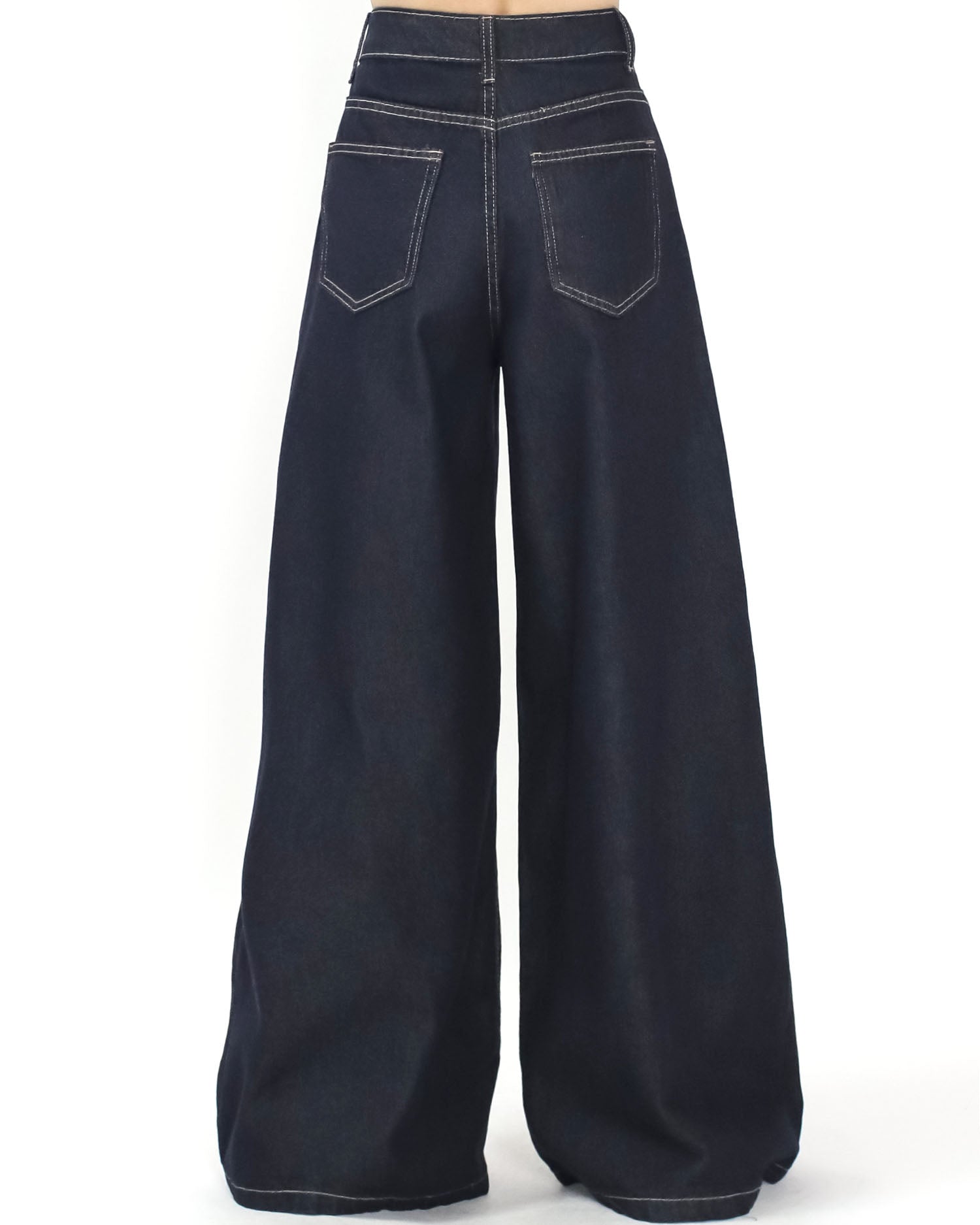 indigo denim wide leg jeans *pre-order*