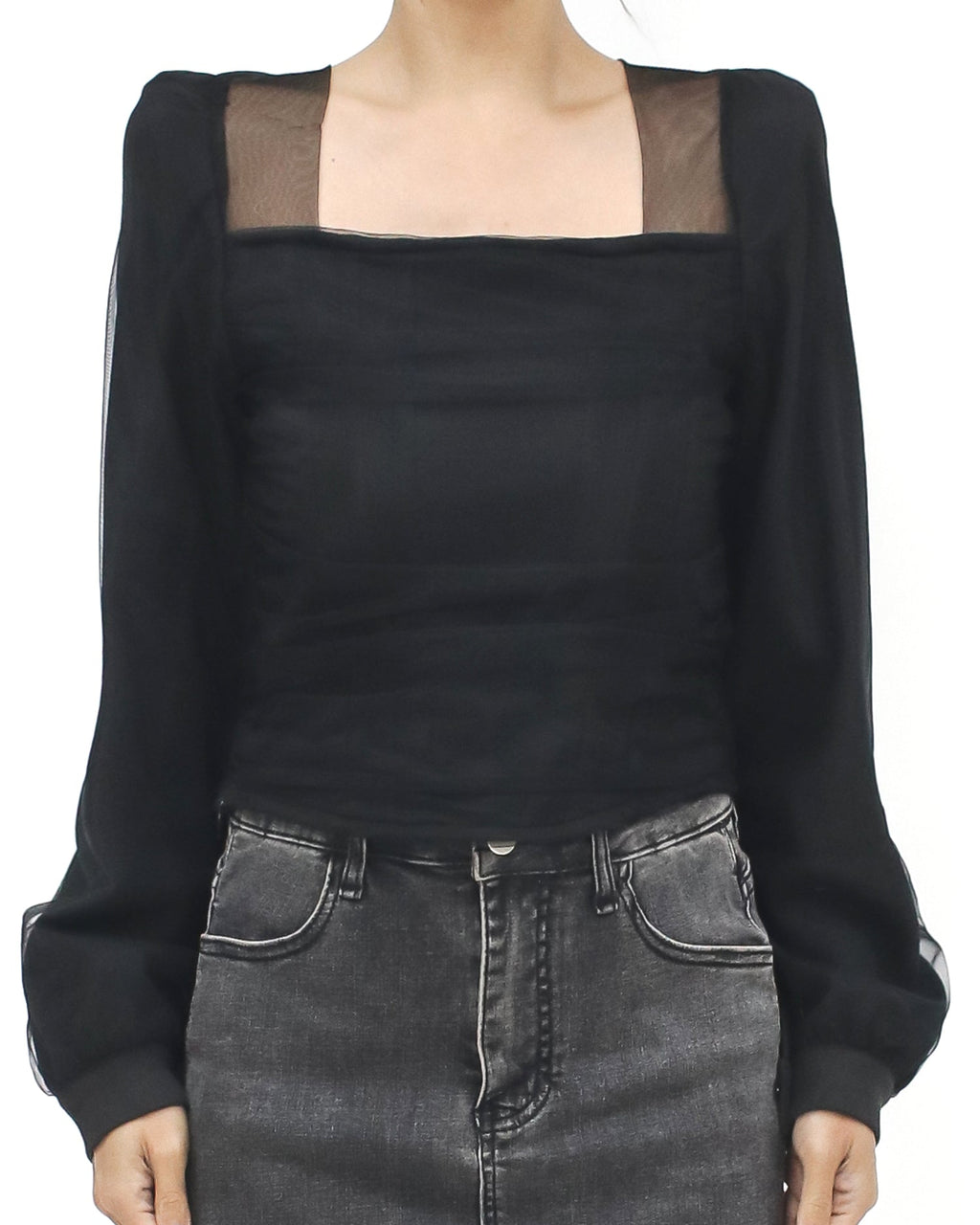 black mesh layer top *pre-order*