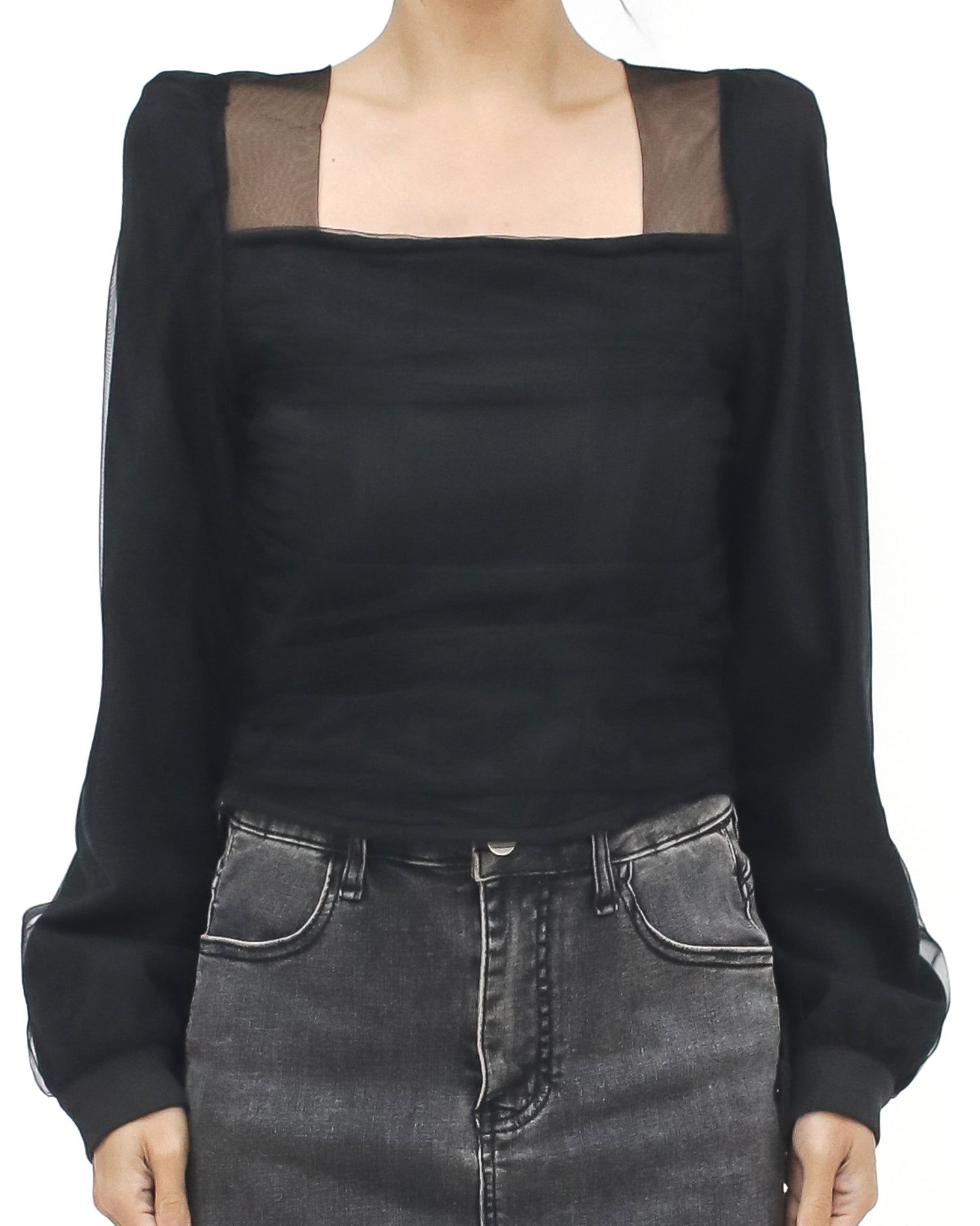 black mesh layer top *pre-order*