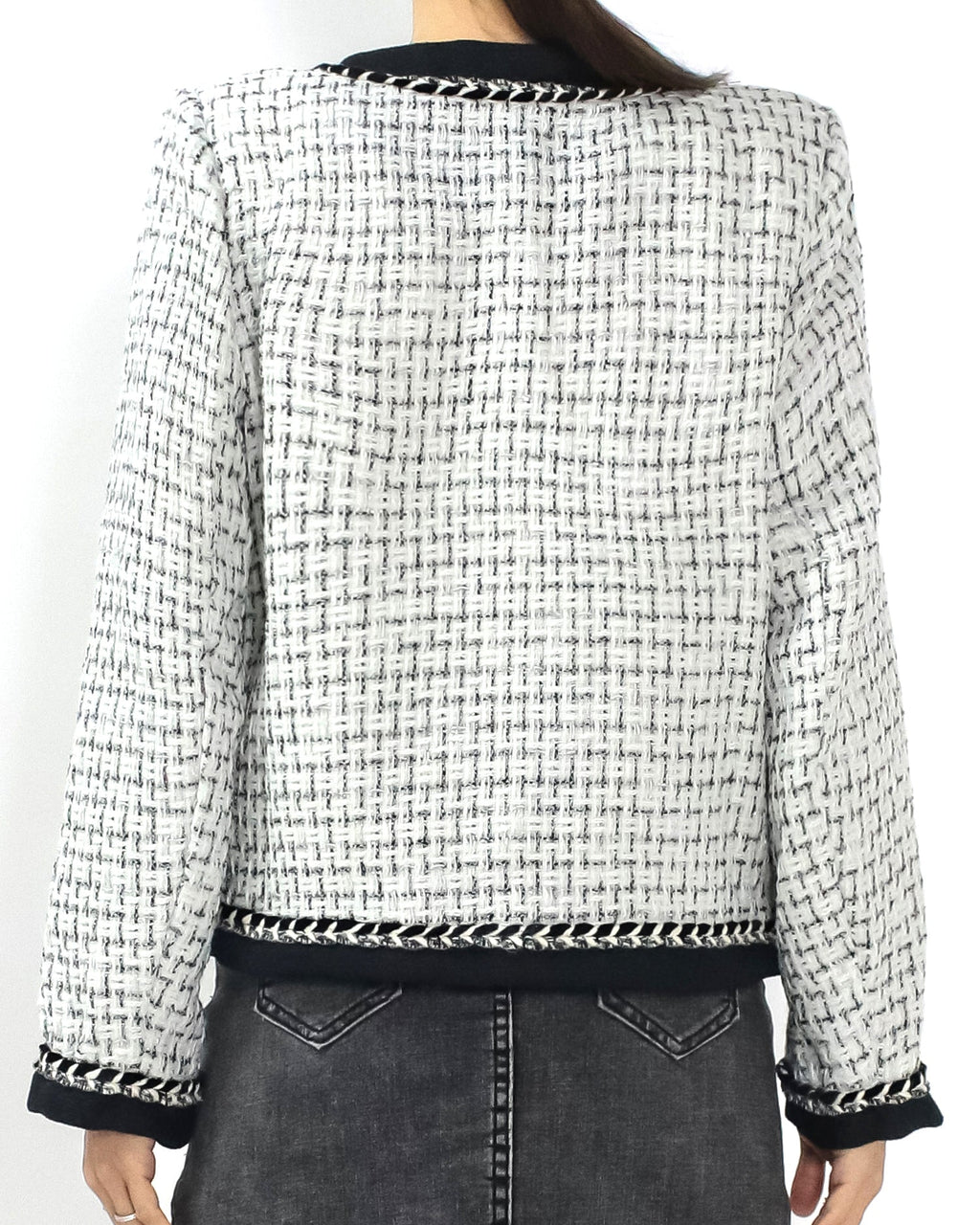 ivory & black tweed jacket *pre-order*