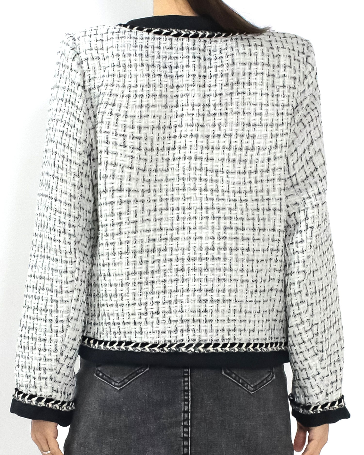 ivory & black tweed jacket *pre-order*