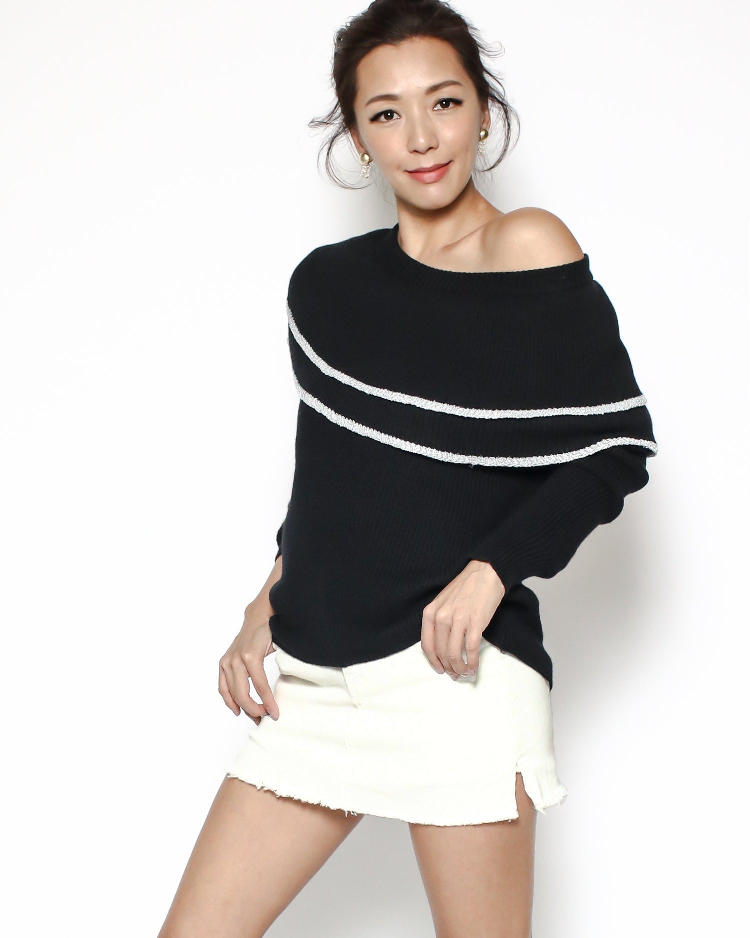 ivory denim mini skort *pre-order*