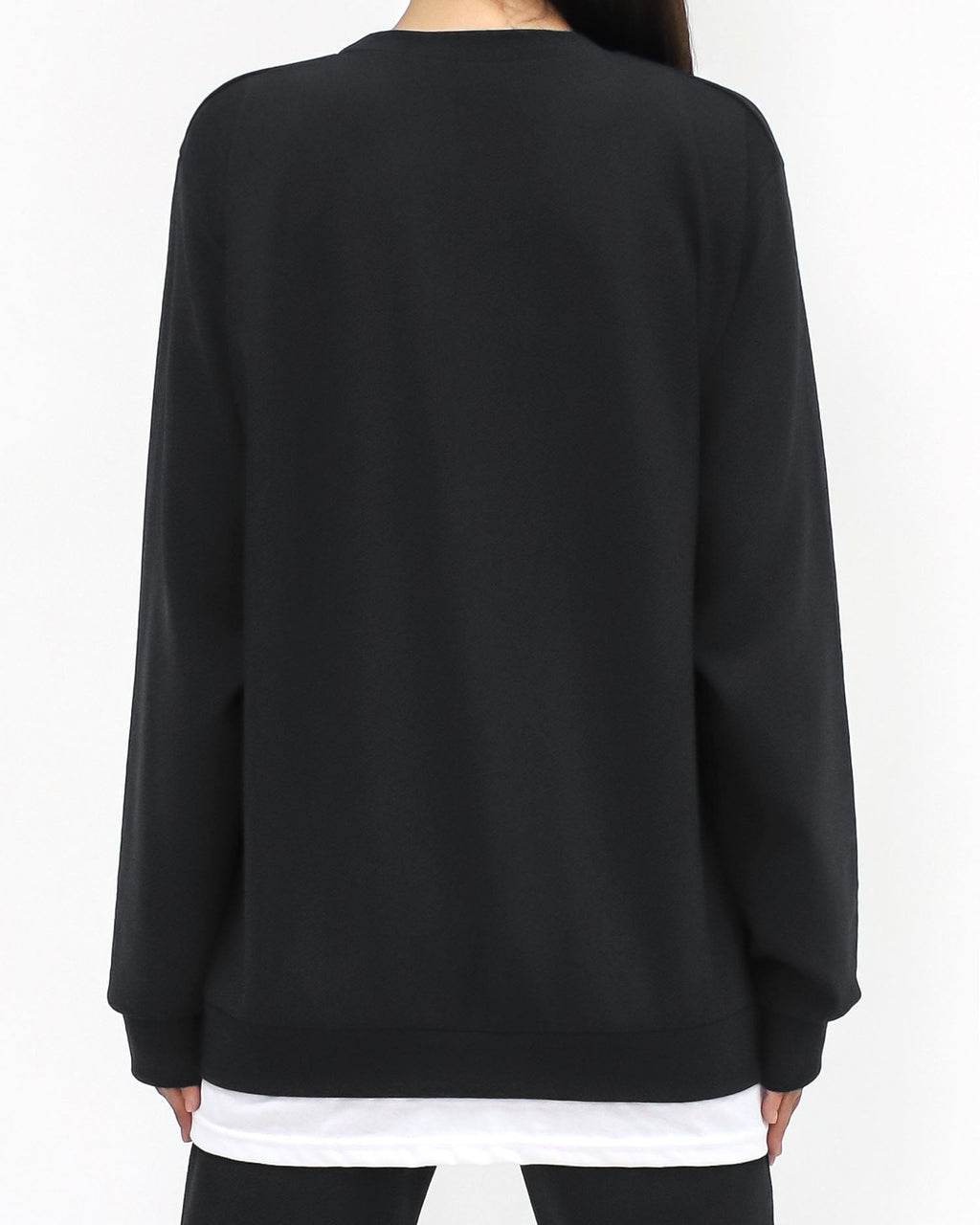 Black & ivory tee layer sweatshirt pants set *pre-order*