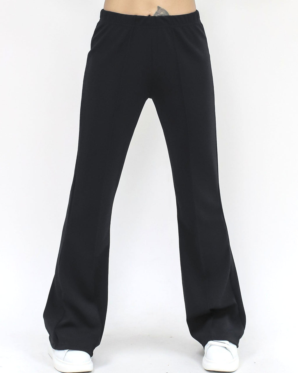 Black & ivory tee layer sweatshirt pants set *pre-order*