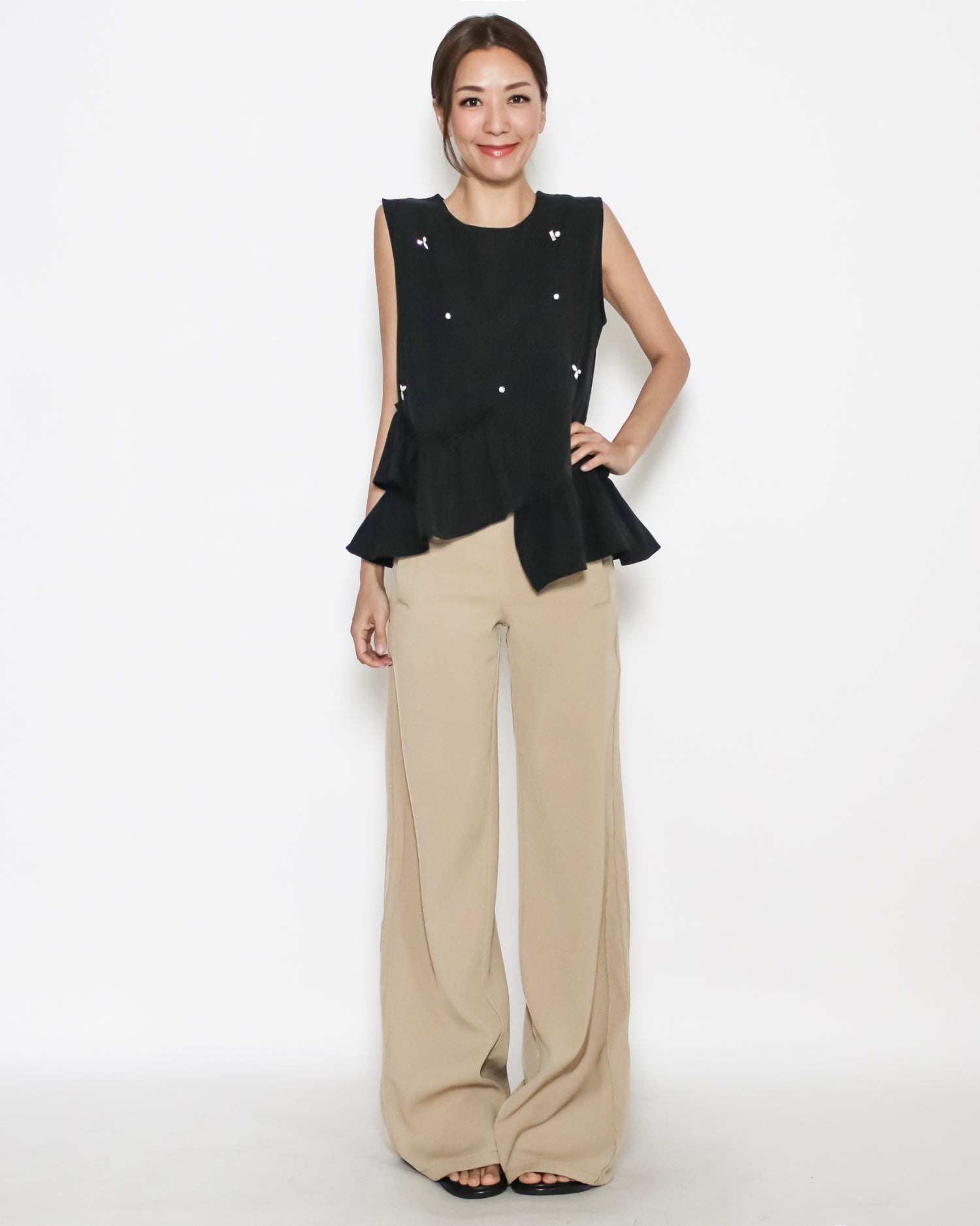 black diamonds w/ flare hem vest *pre-order*