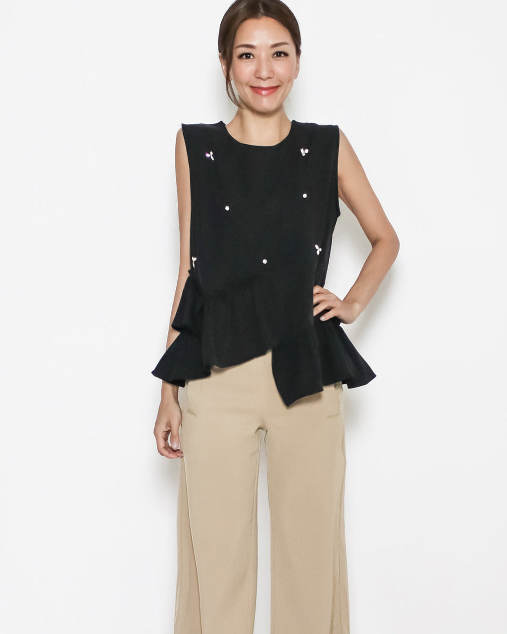 black diamonds w/ flare hem vest *pre-order*