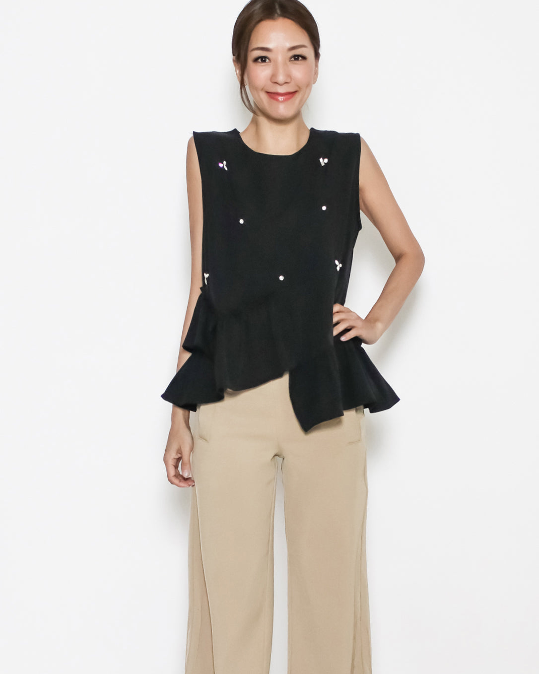 black diamonds w/ flare hem vest *pre-order*