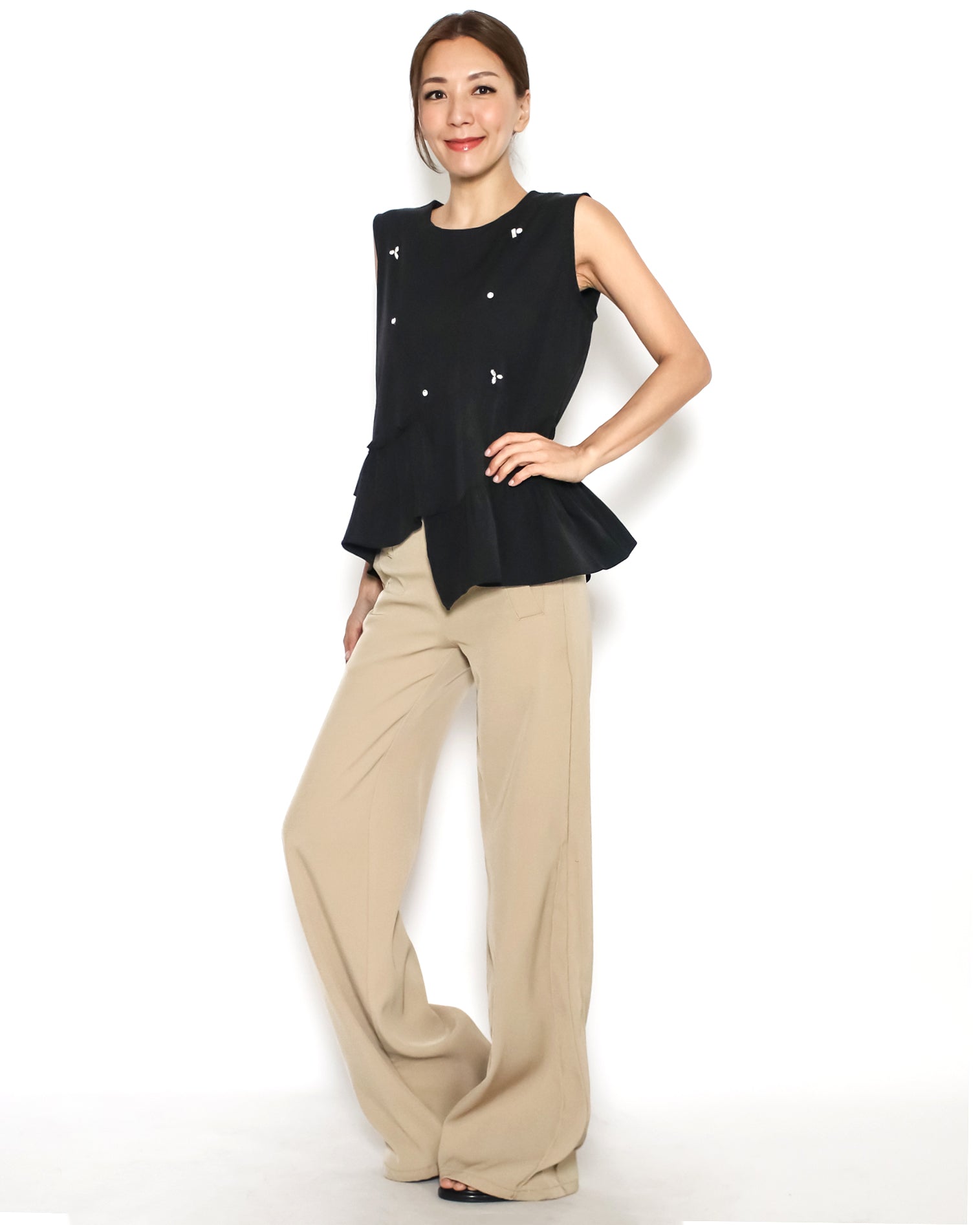 black diamonds w/ flare hem vest *pre-order*