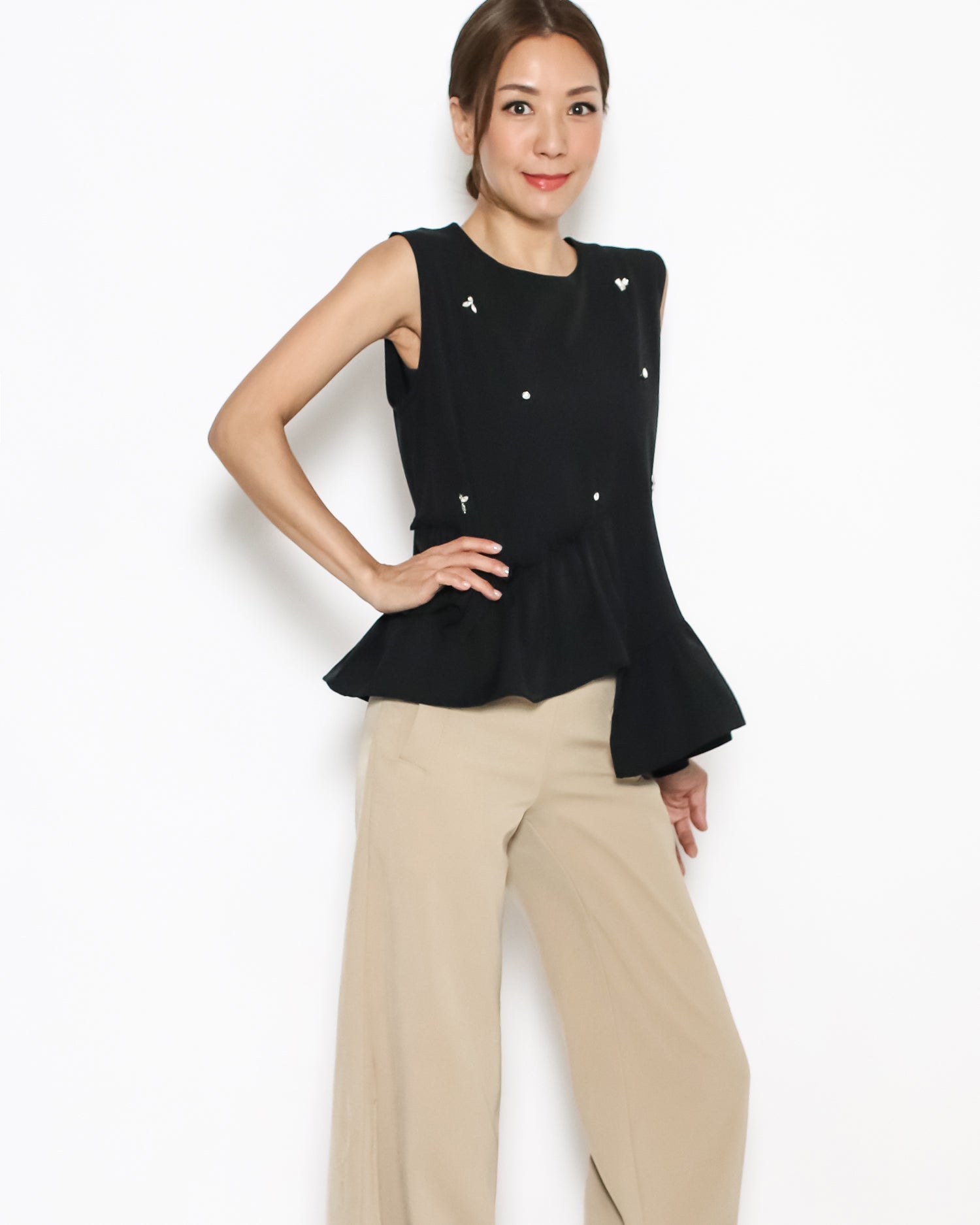 black diamonds w/ flare hem vest *pre-order*