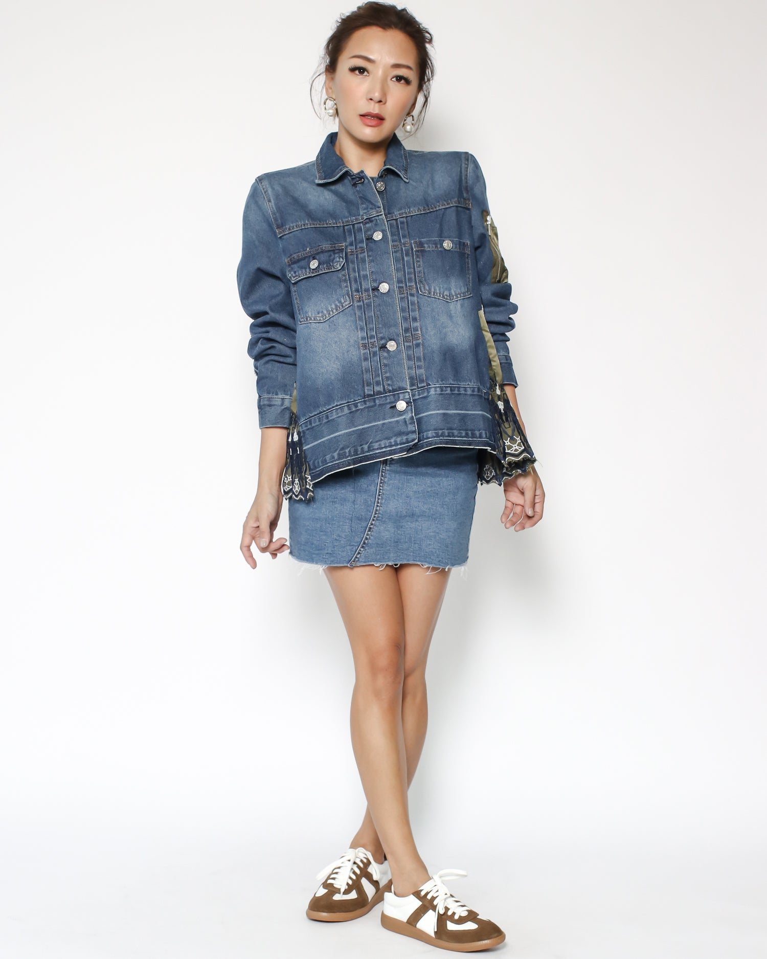 washed denim mini skirt *pre-order*