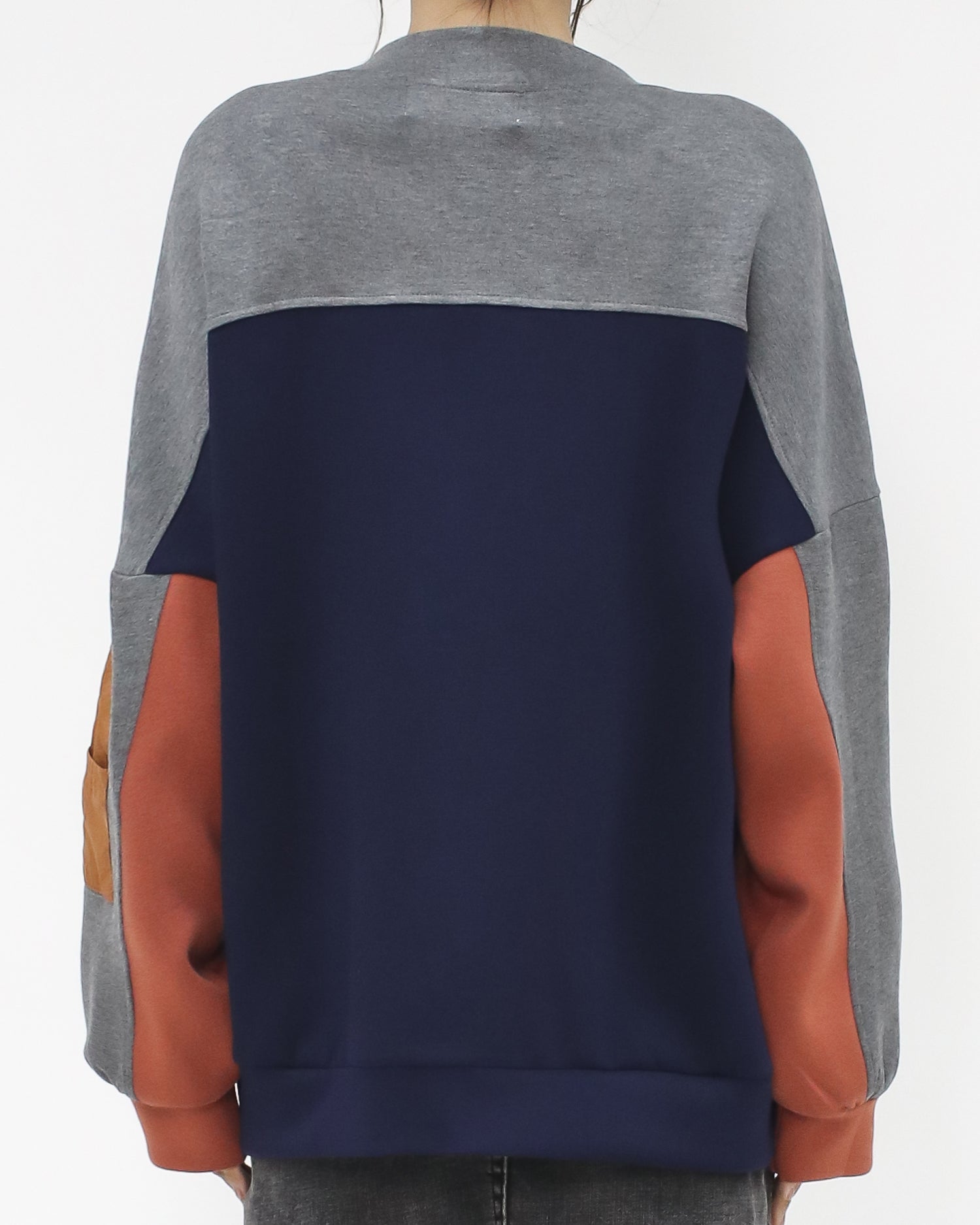 grey navy & nude sweat jacket *pre-order*