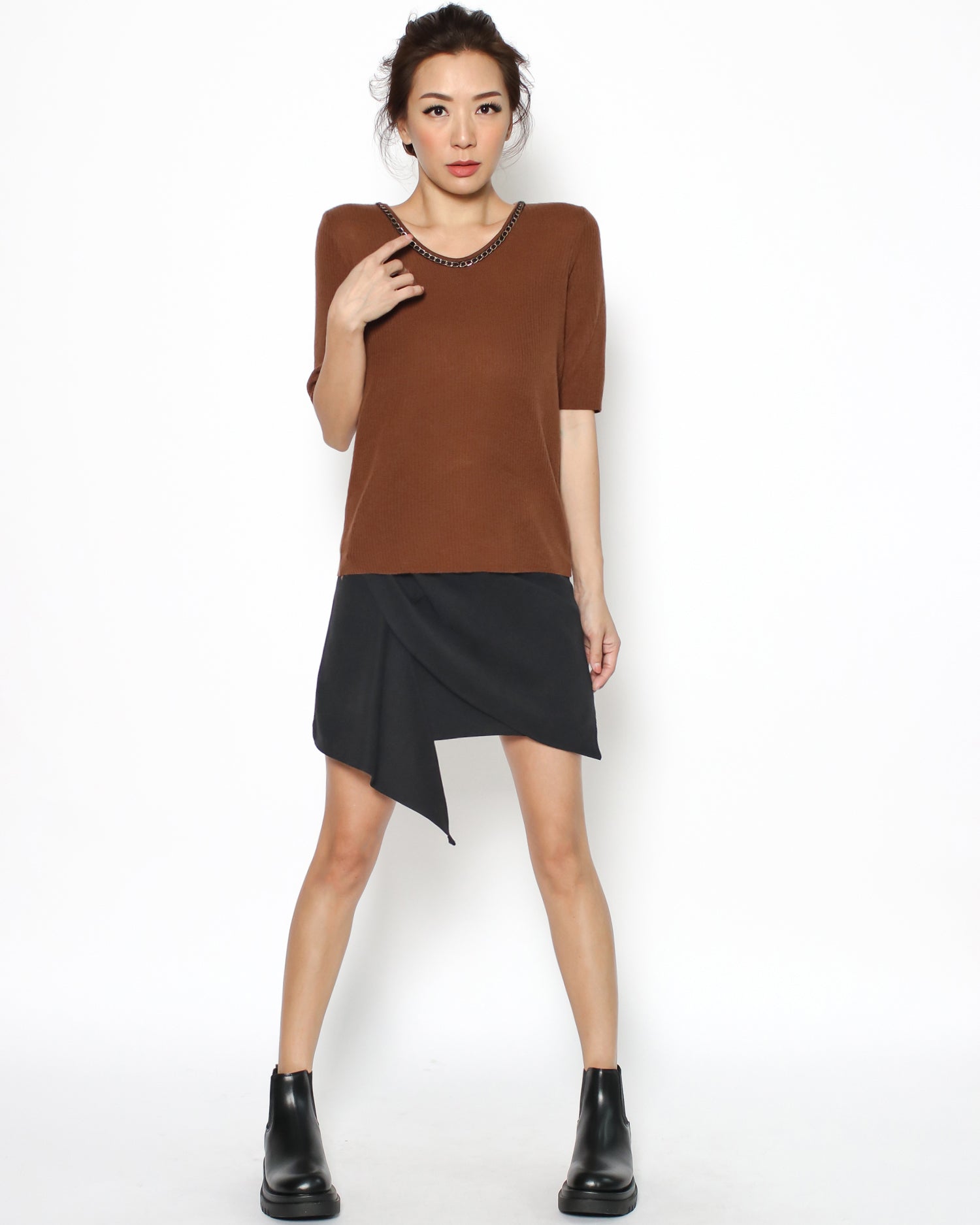 black leather chelsea boots - 40