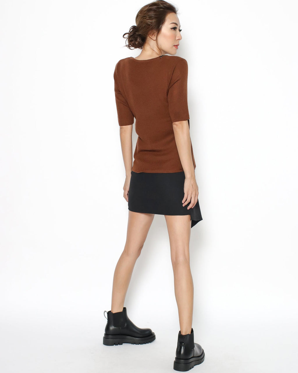 black leather chelsea boots - 40