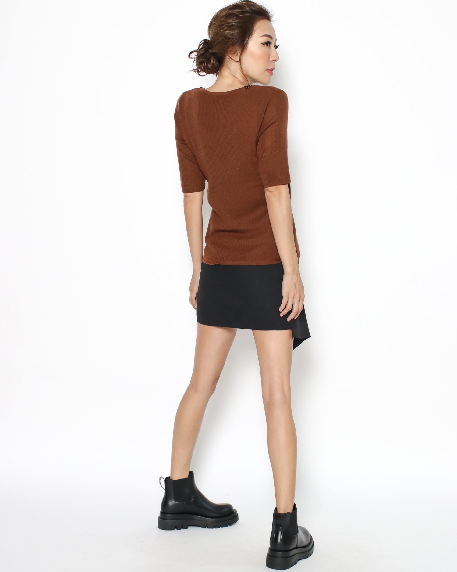 black leather chelsea boots - 40