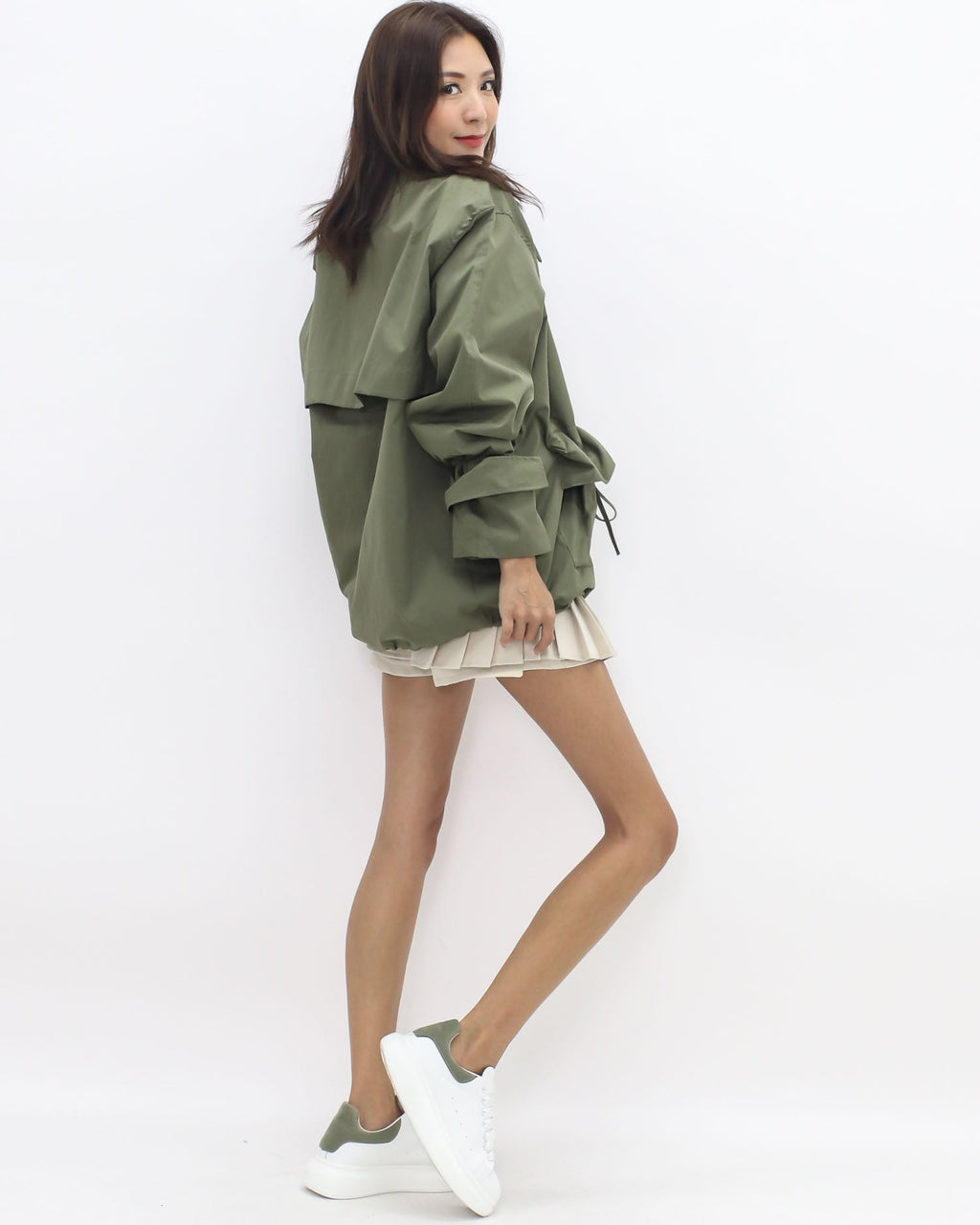 ivory pleats mid-rise skort *pre-order*