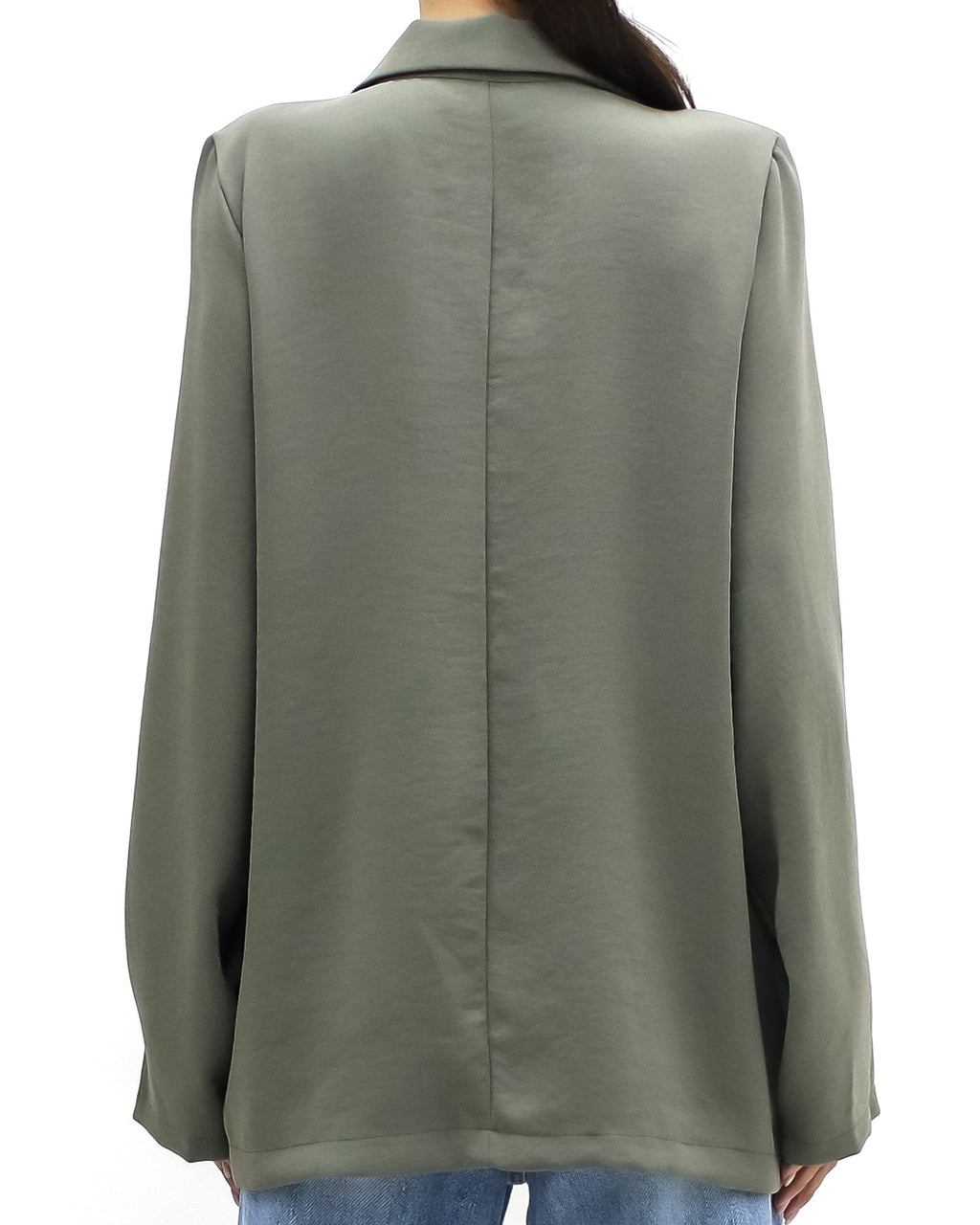 grey green slinky lightweight blazer *pre-order*