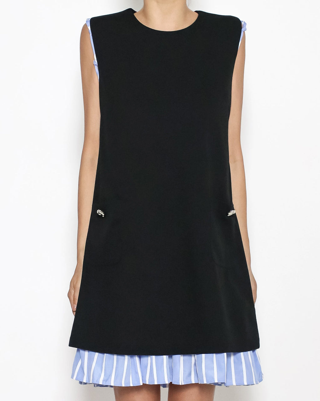 black / blue stripes shirt hem dress *pre-order*