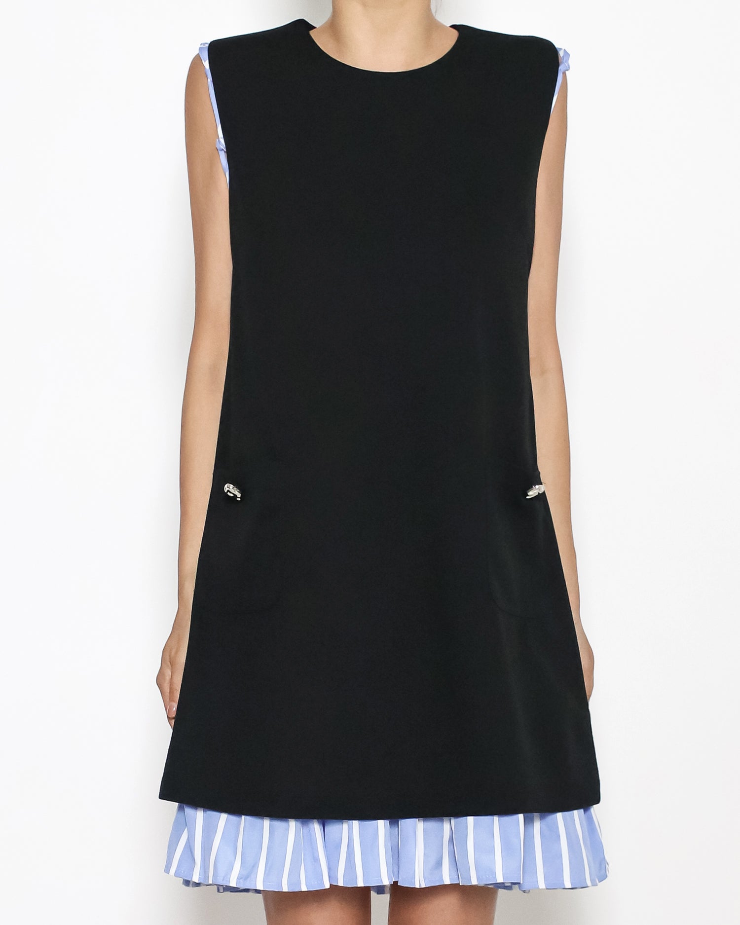 black / blue stripes shirt hem dress *pre-order*