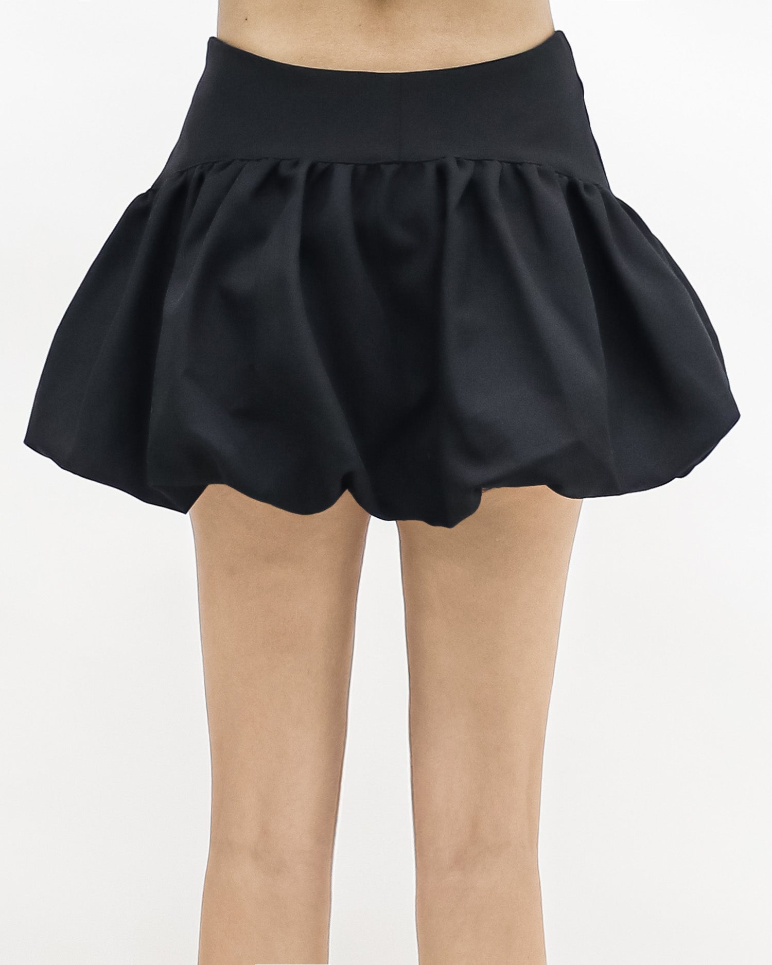 black low rise bubble skort *pre-order*