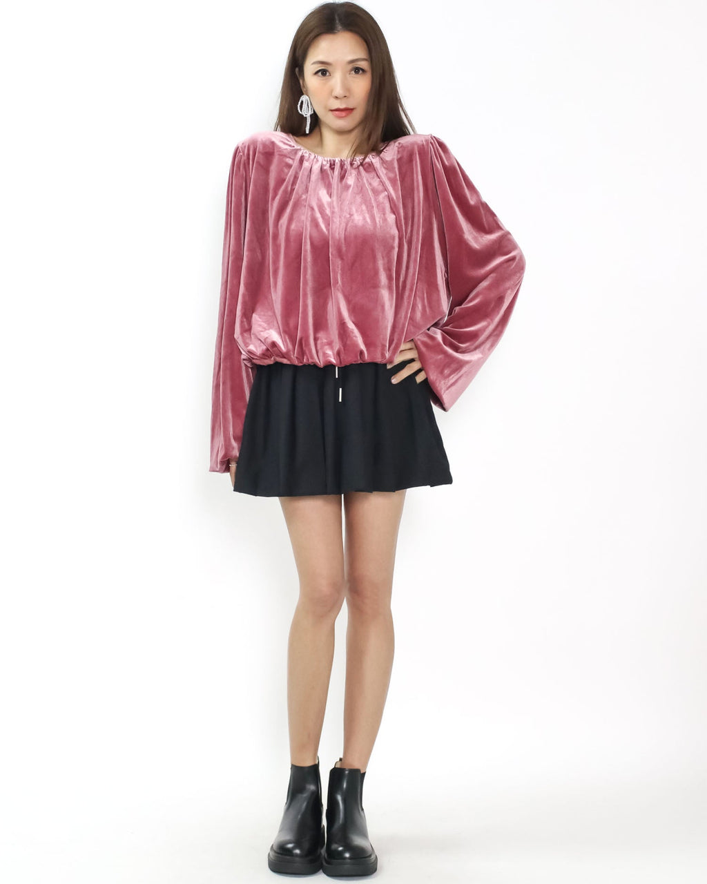 black pleats skorts *pre-order*