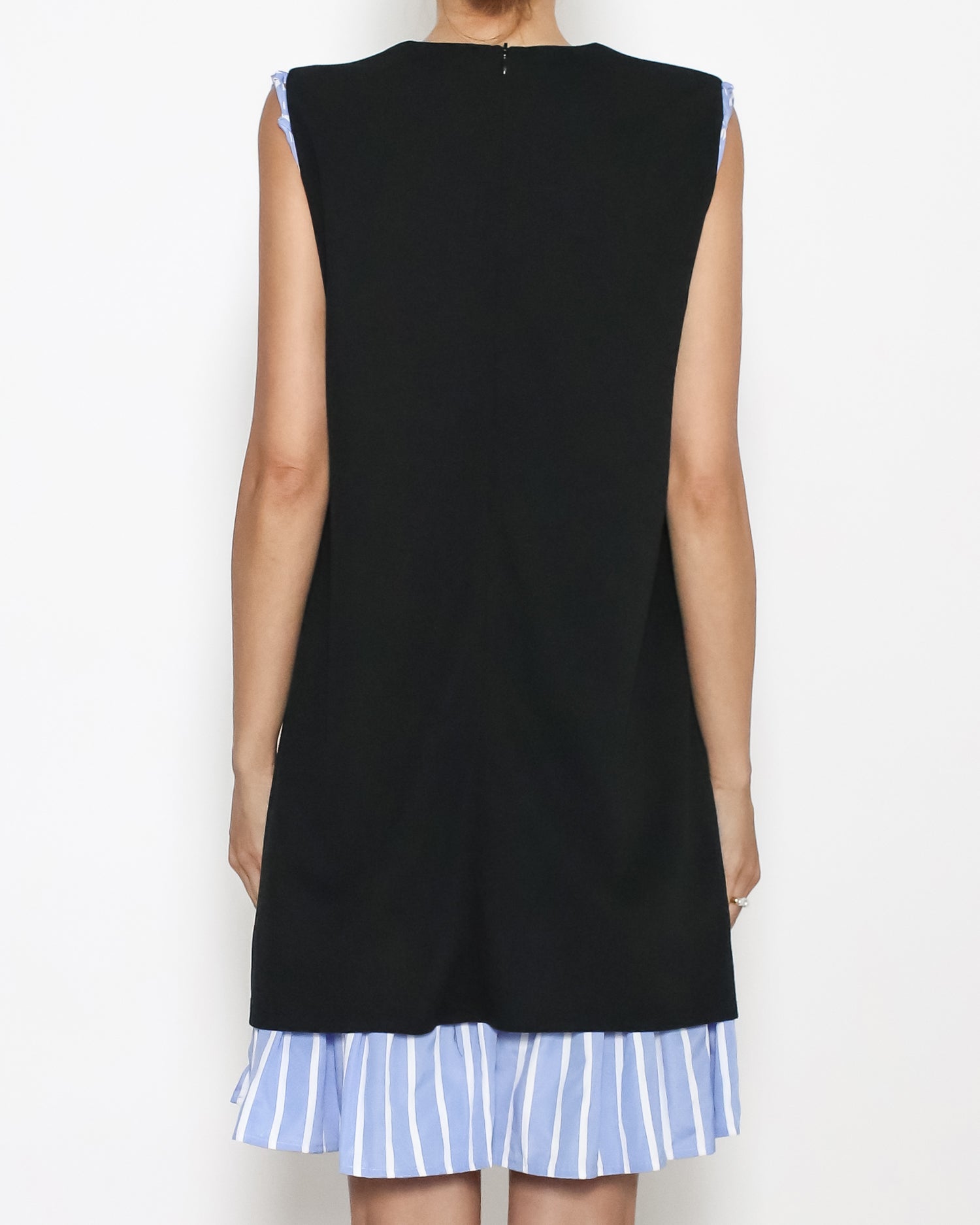black / blue stripes shirt hem dress *pre-order*