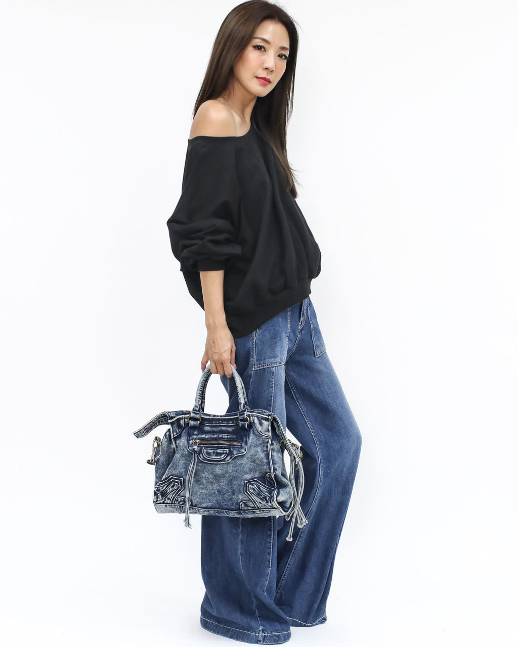 washed blue denim bicycle bag *pre-order*