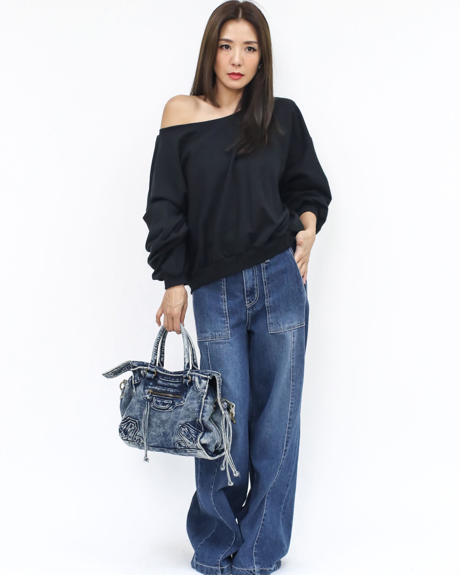 washed blue denim bicycle bag *pre-order*