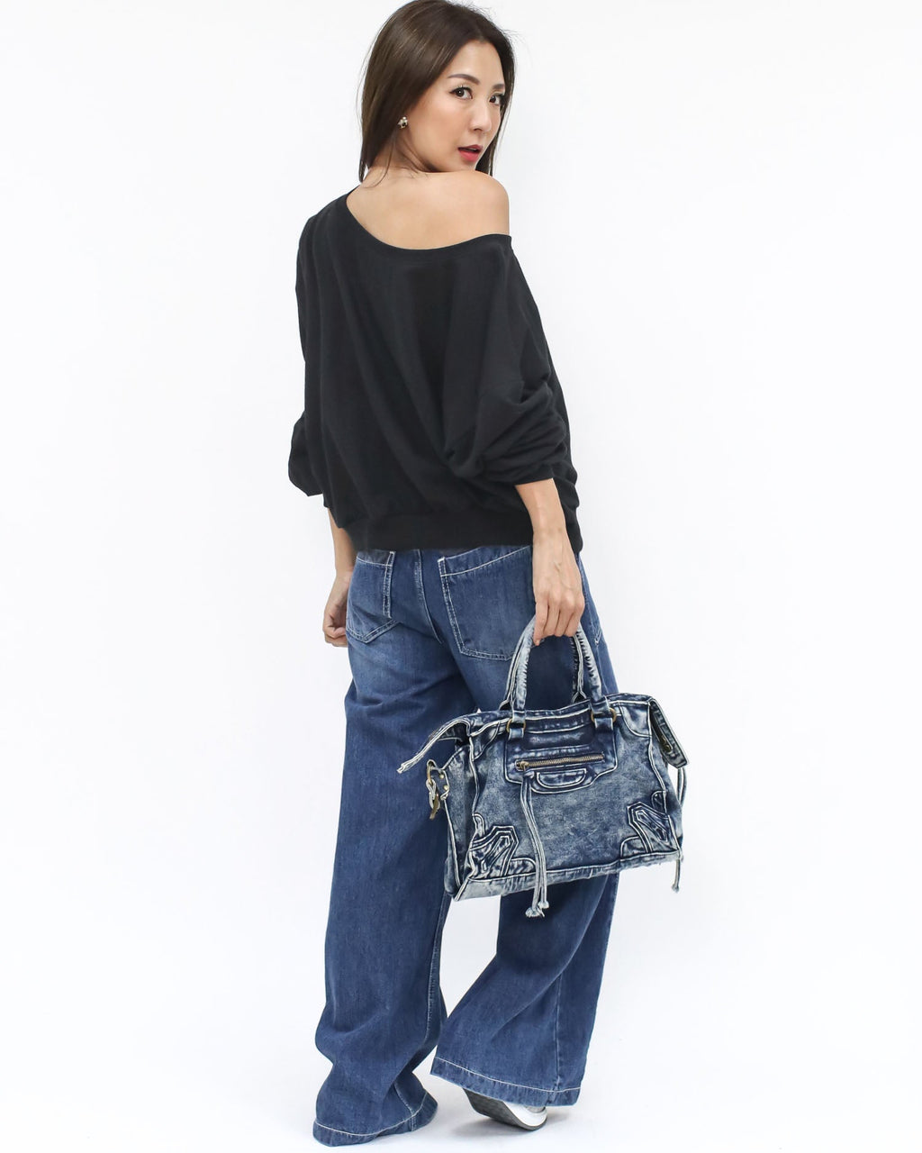 washed blue denim bicycle bag *pre-order*