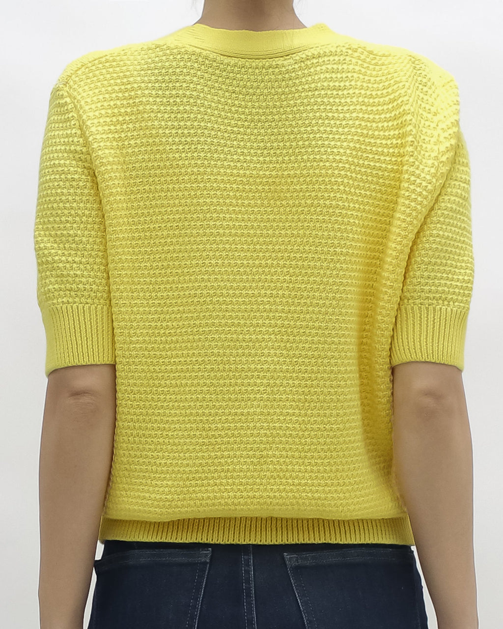 yellow starfish button fine knitted cardigan *pre-order*