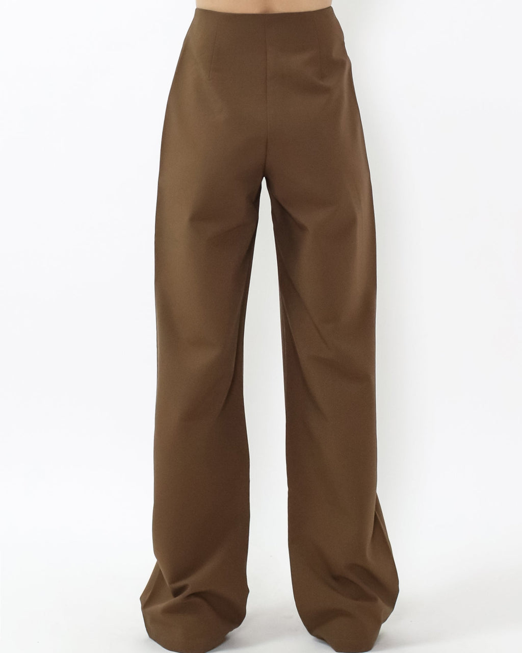 brown high waist straight leg pants *pre-order*
