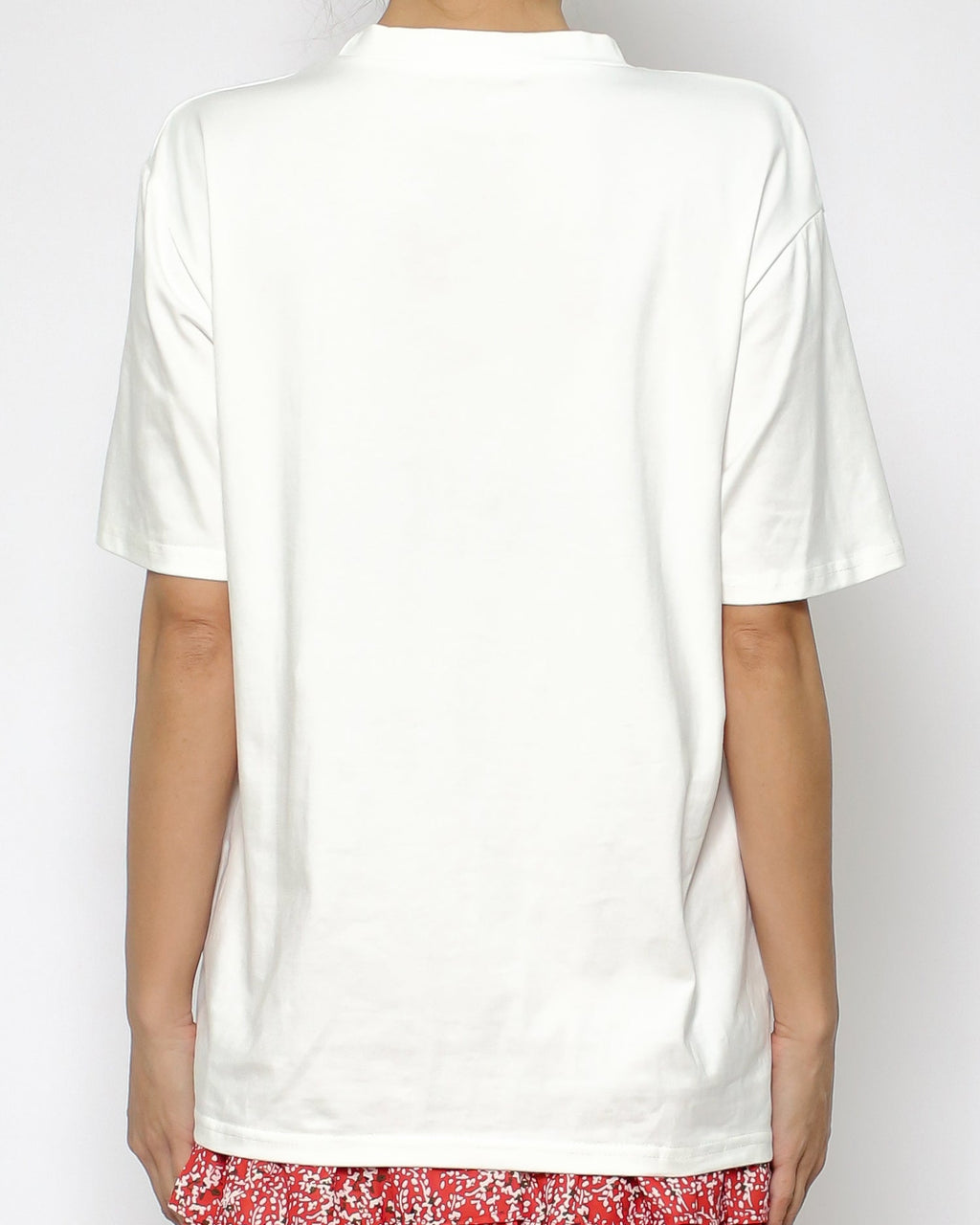 ivory red pearls heart tee *pre-order*