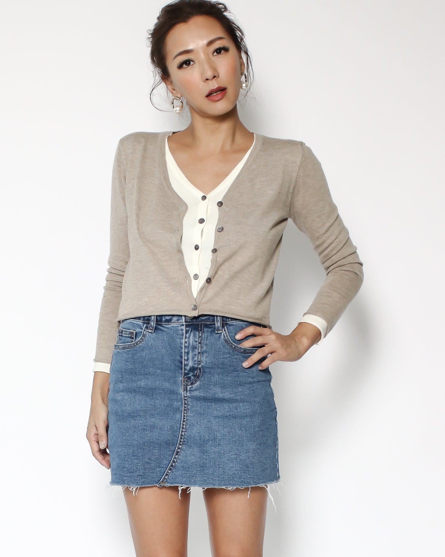 washed denim mini skirt *pre-order*