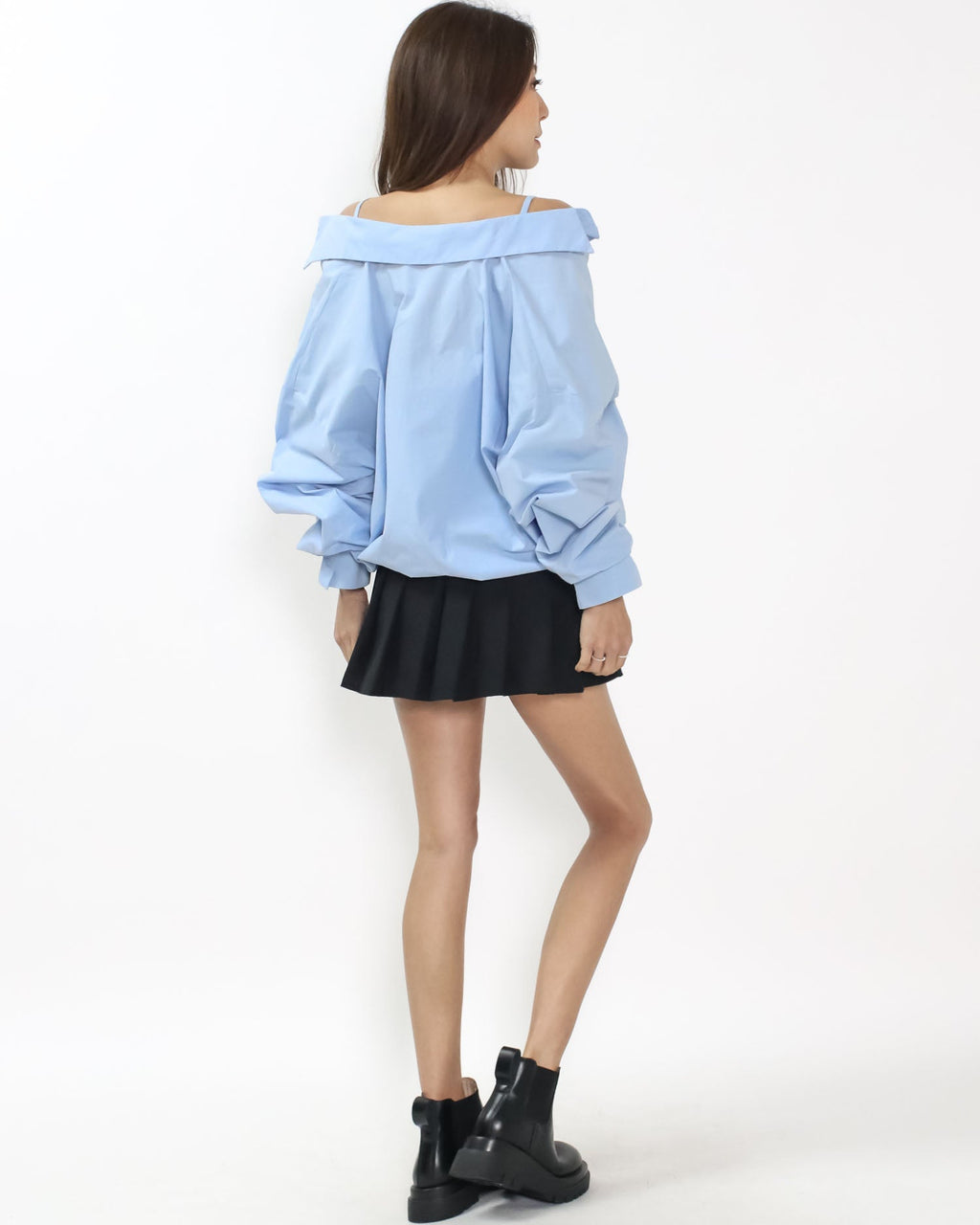 blue & lace slip shirt *pre-order*