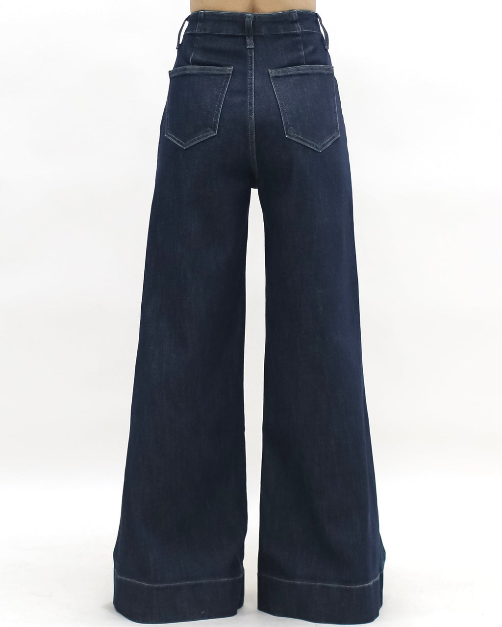 wash indigo denim flare jeans *pre-order*