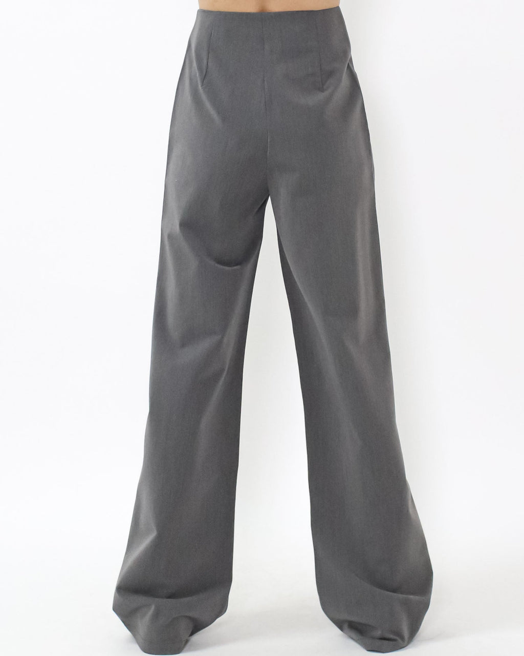 grey  high waist straight leg pants *pre-order*