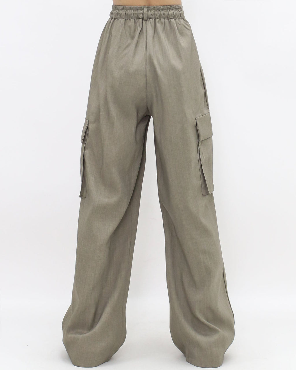 beige sides pockets cargo straight legs pants *pre-order*