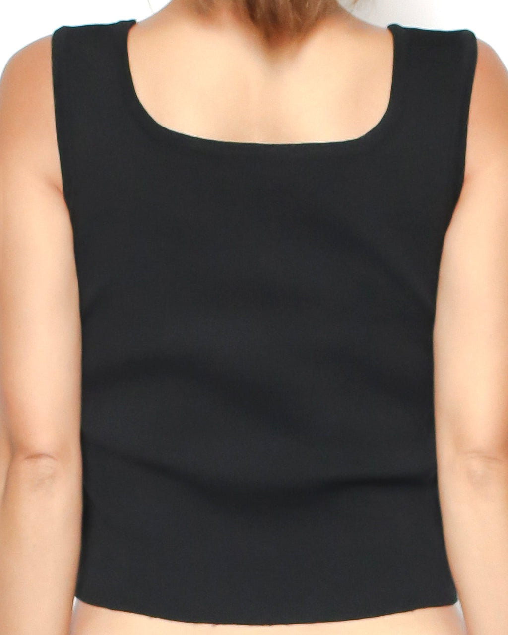 black square neck knitted basic vest *pre-order*