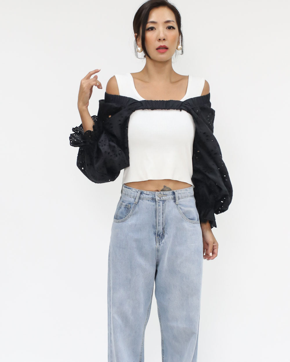 black crochet arm warmer *pre-order*