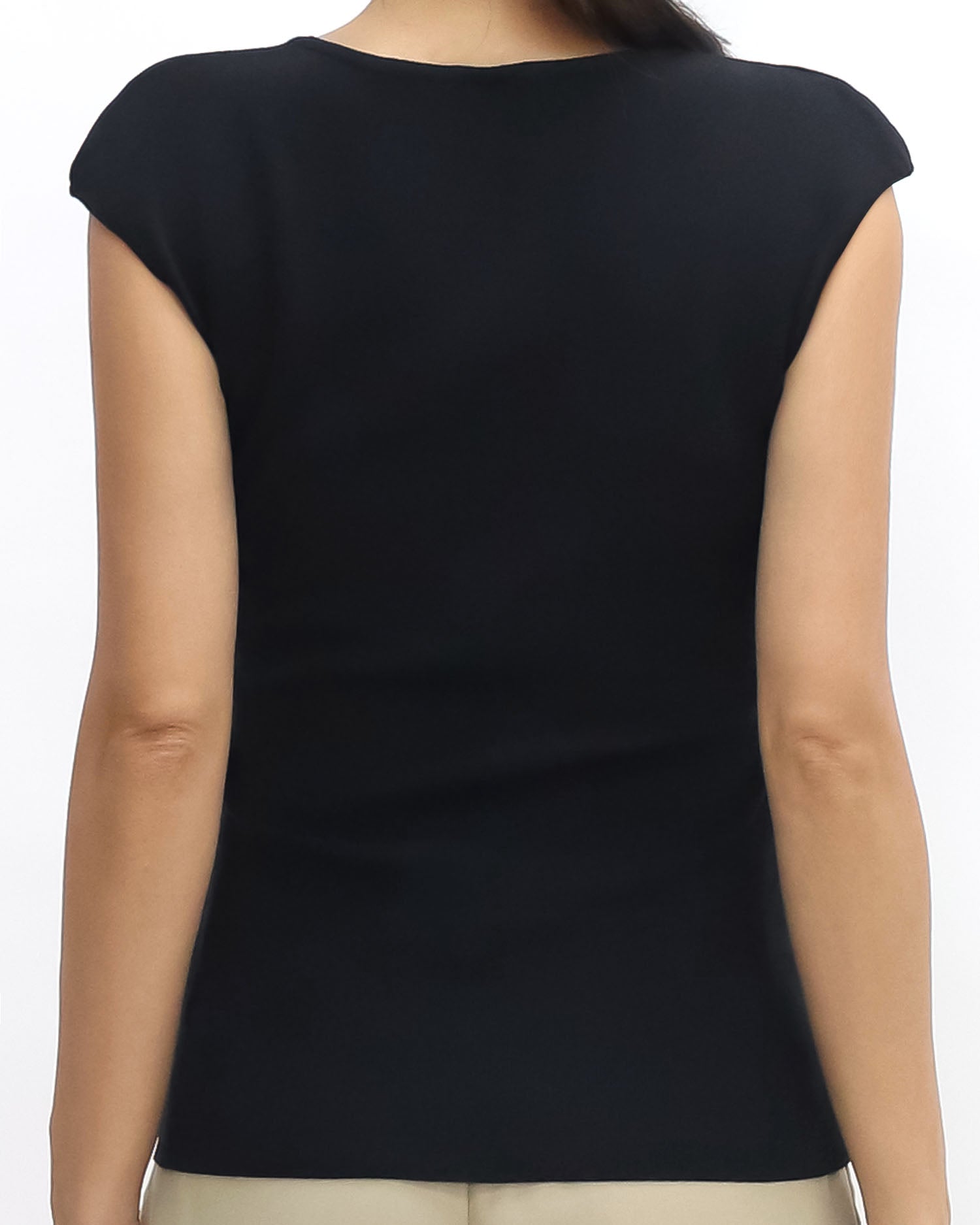 black square neck basic knitted vest *pre-order*