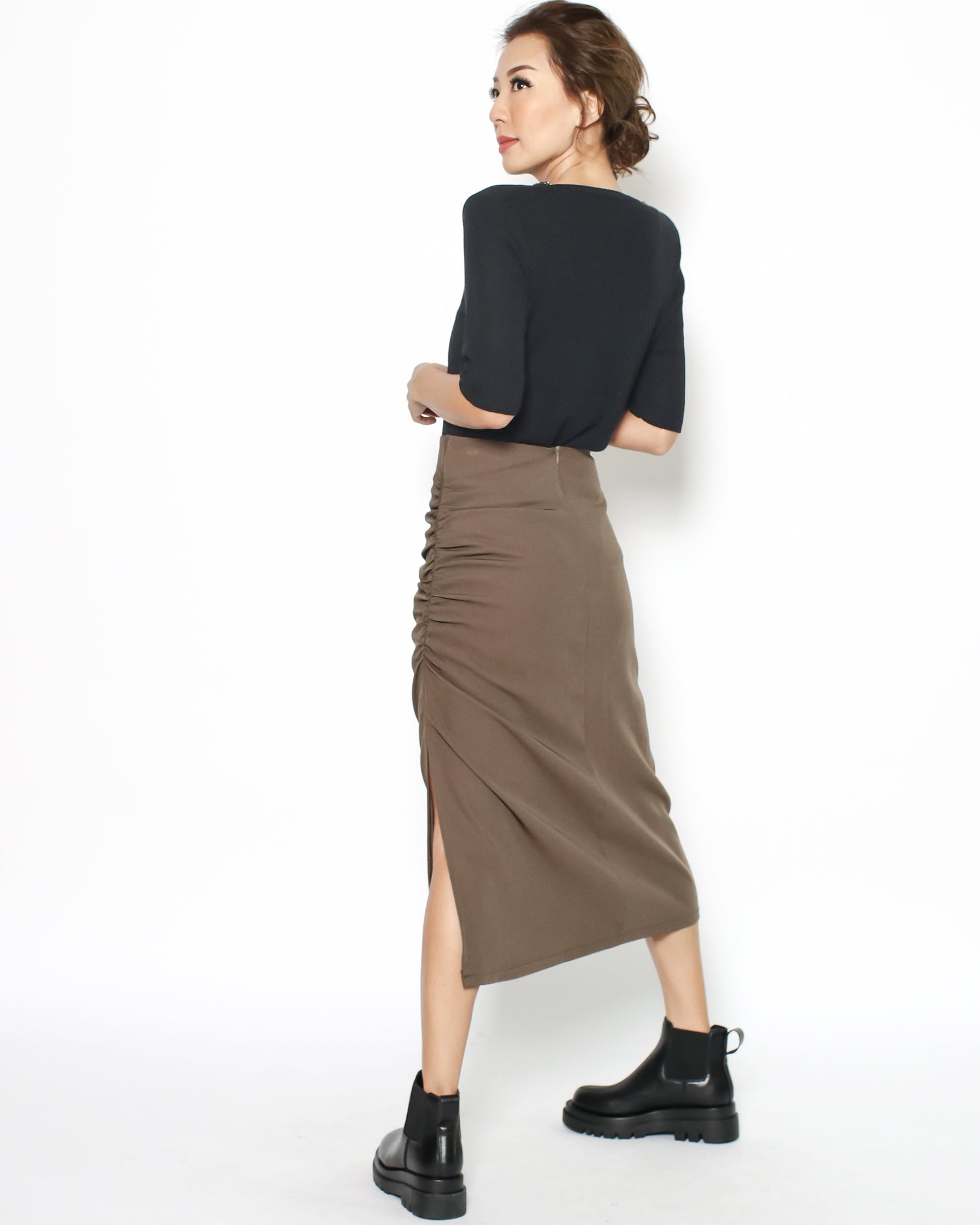 black leather chelsea boots - 40