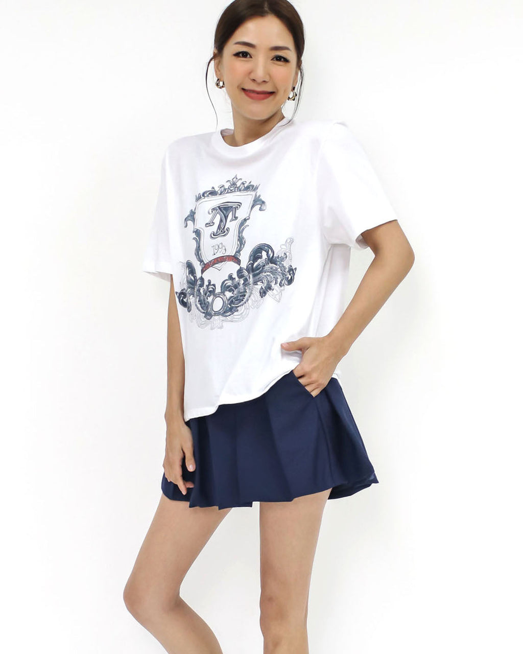 ivory printed tee *pre-order*