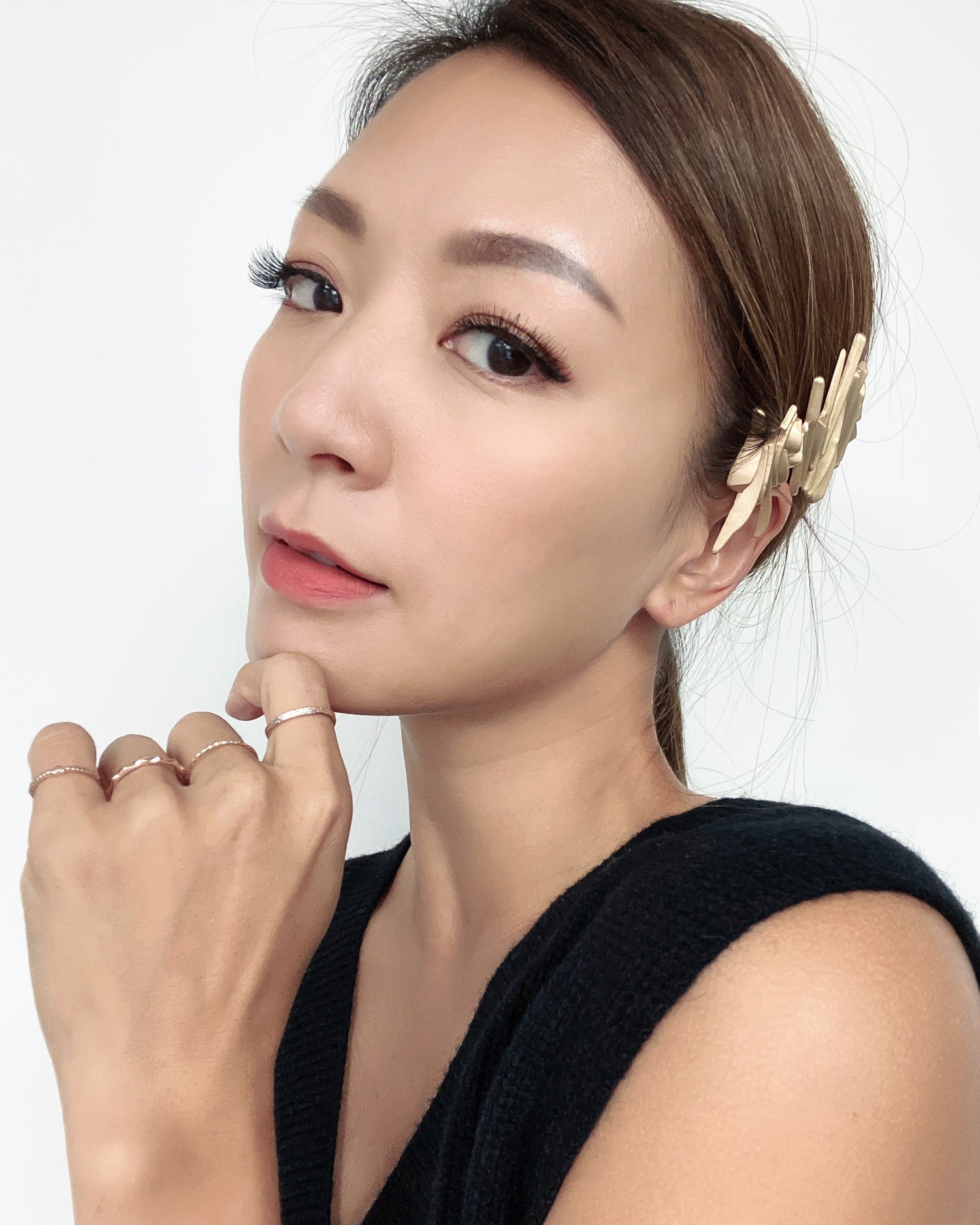 gold asymmetric hair clip *pre-order*