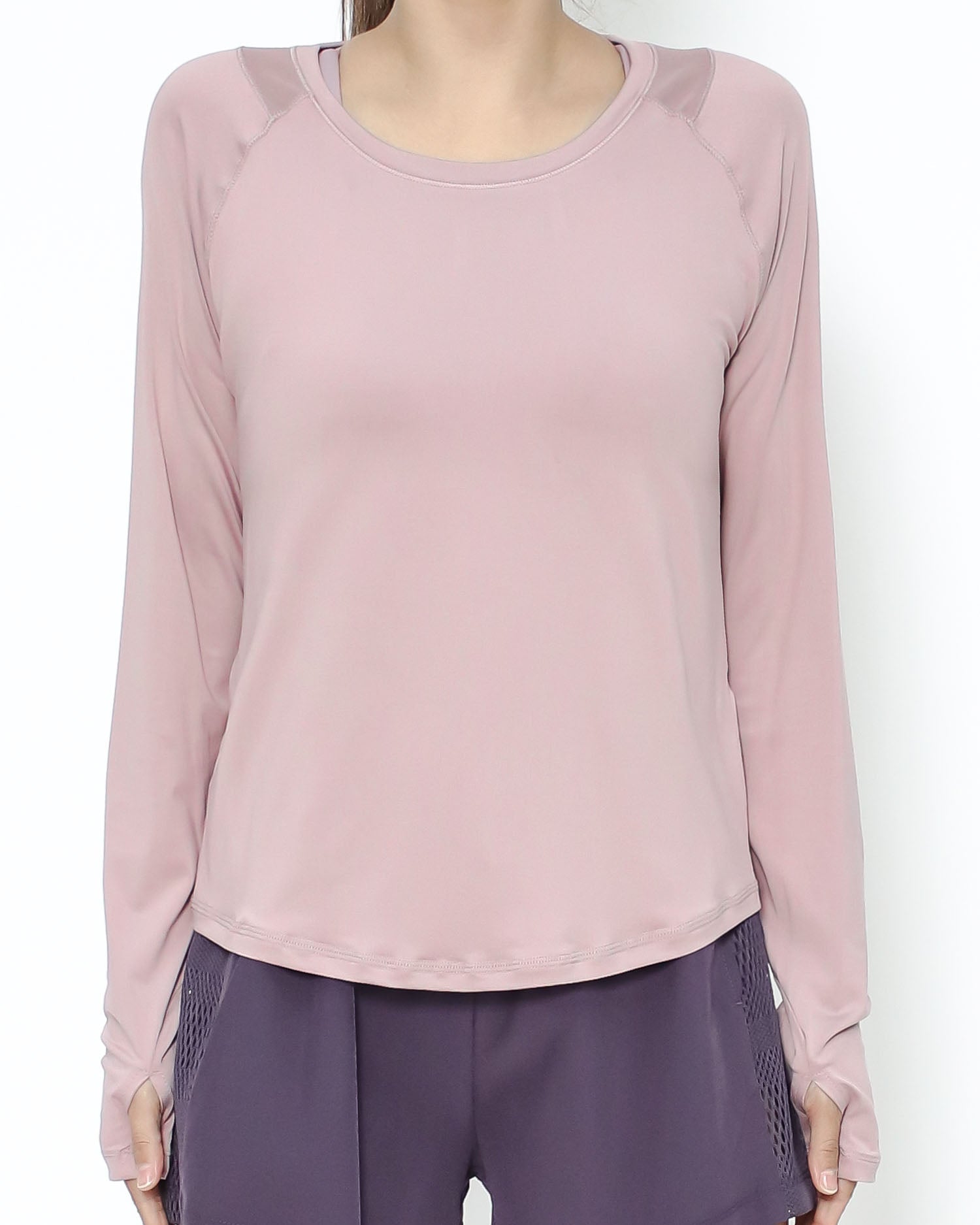 dust pink mesh back sports top *pre-order*